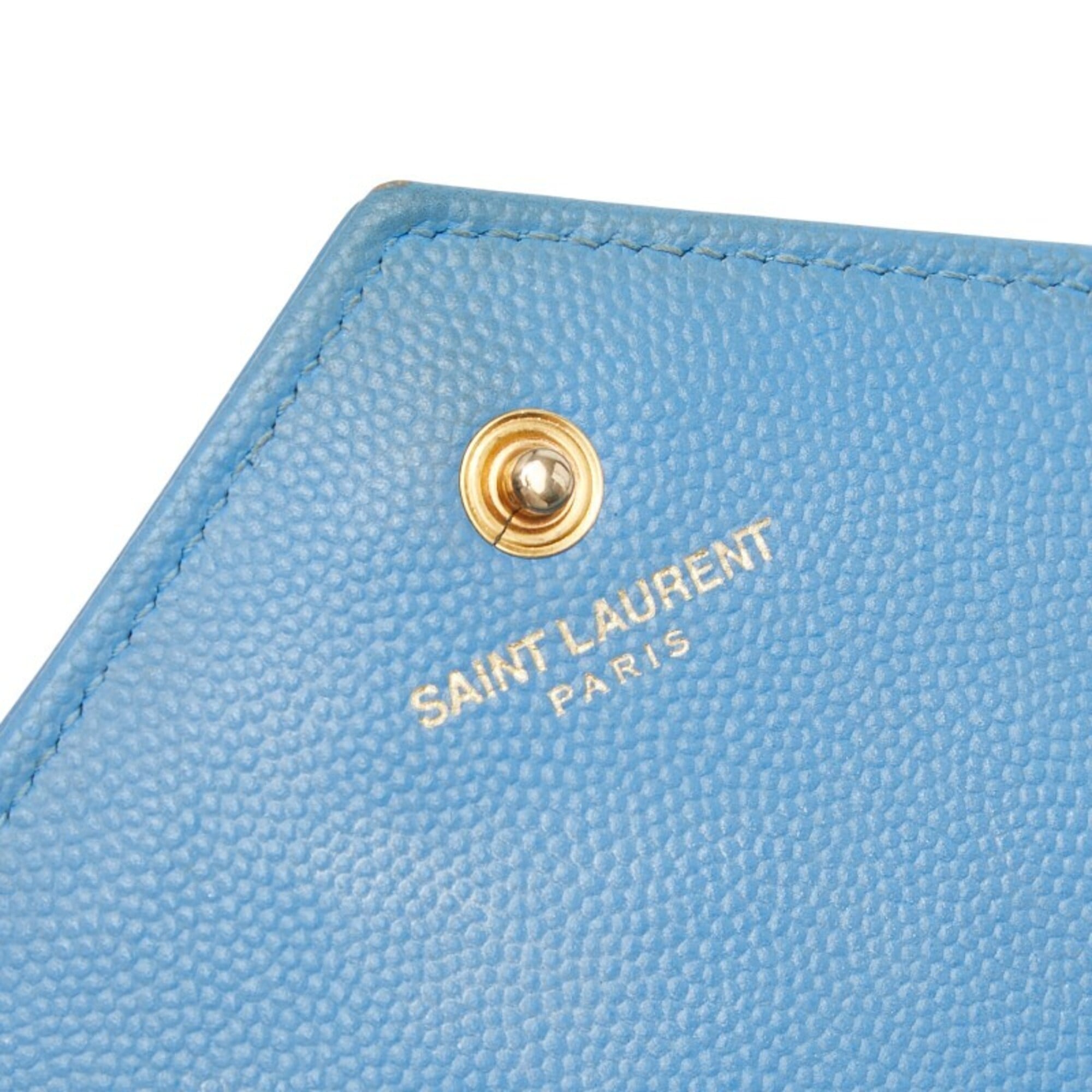 Saint Laurent Blue Gold Leather Shoulder Bag (Pre-Owned)