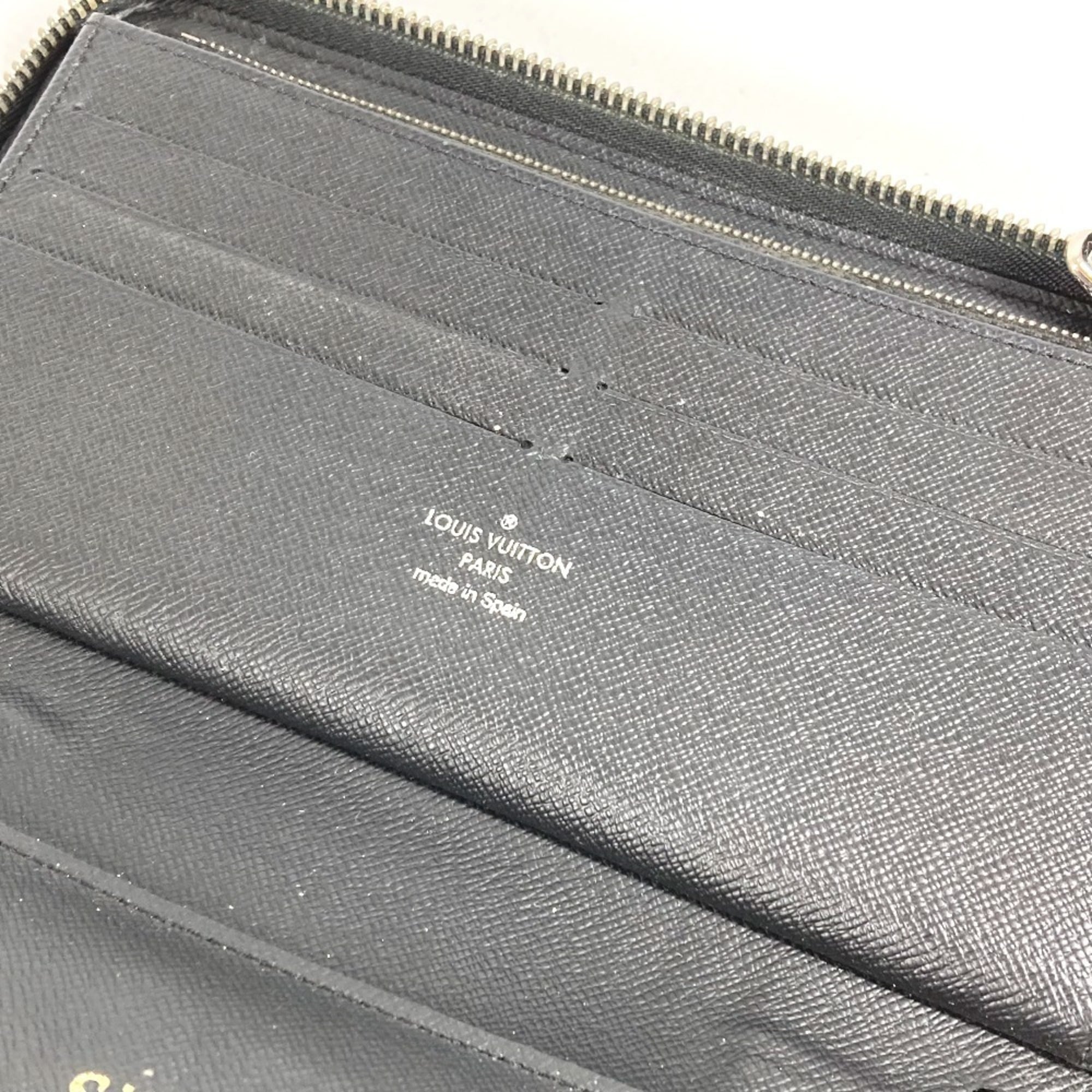 Louis Vuitton Black Multi-Color Damier Graphite Long Wallet (Bi-Fold) (Pre-Owned)