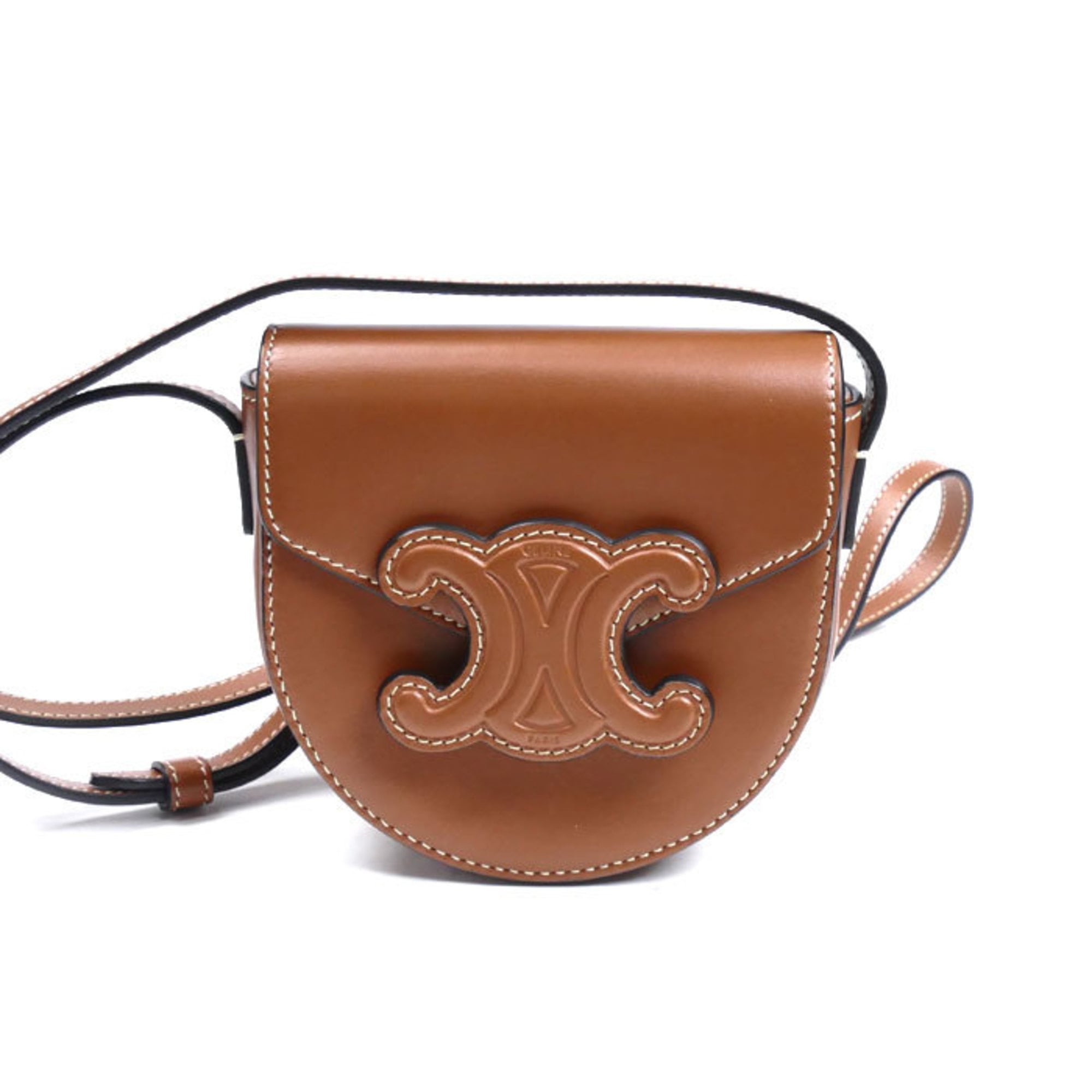 Celine Brown Leather Shoulder Bag (Pre-Owned)