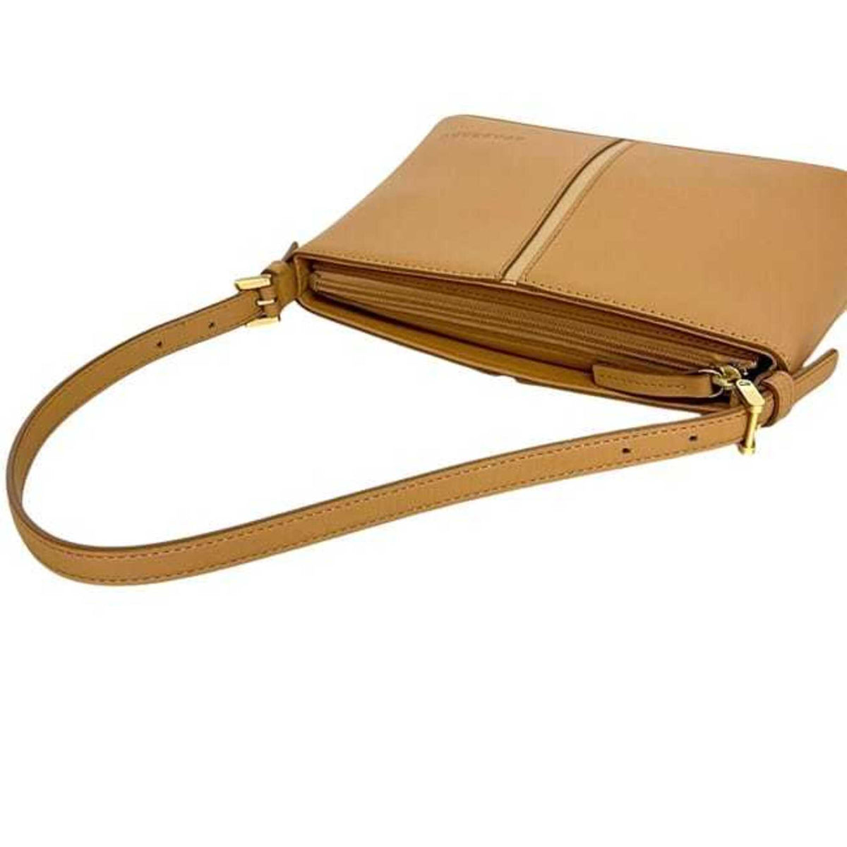 Burberry Beige Leather Handbag Shoulder Bag (Pre-Owned)
