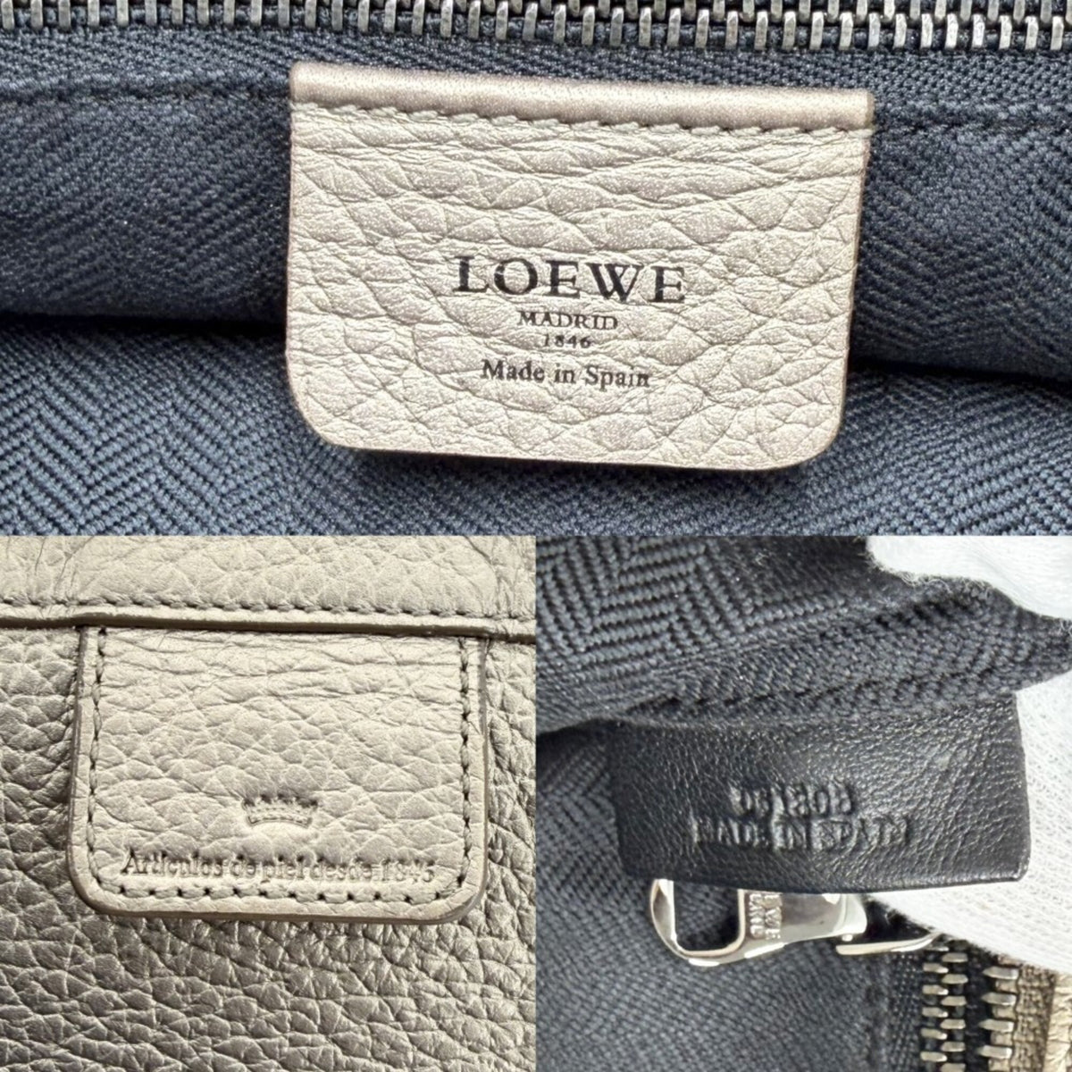 Loewe Gold Leather Handbag Tote Bag (Pre-Owned)