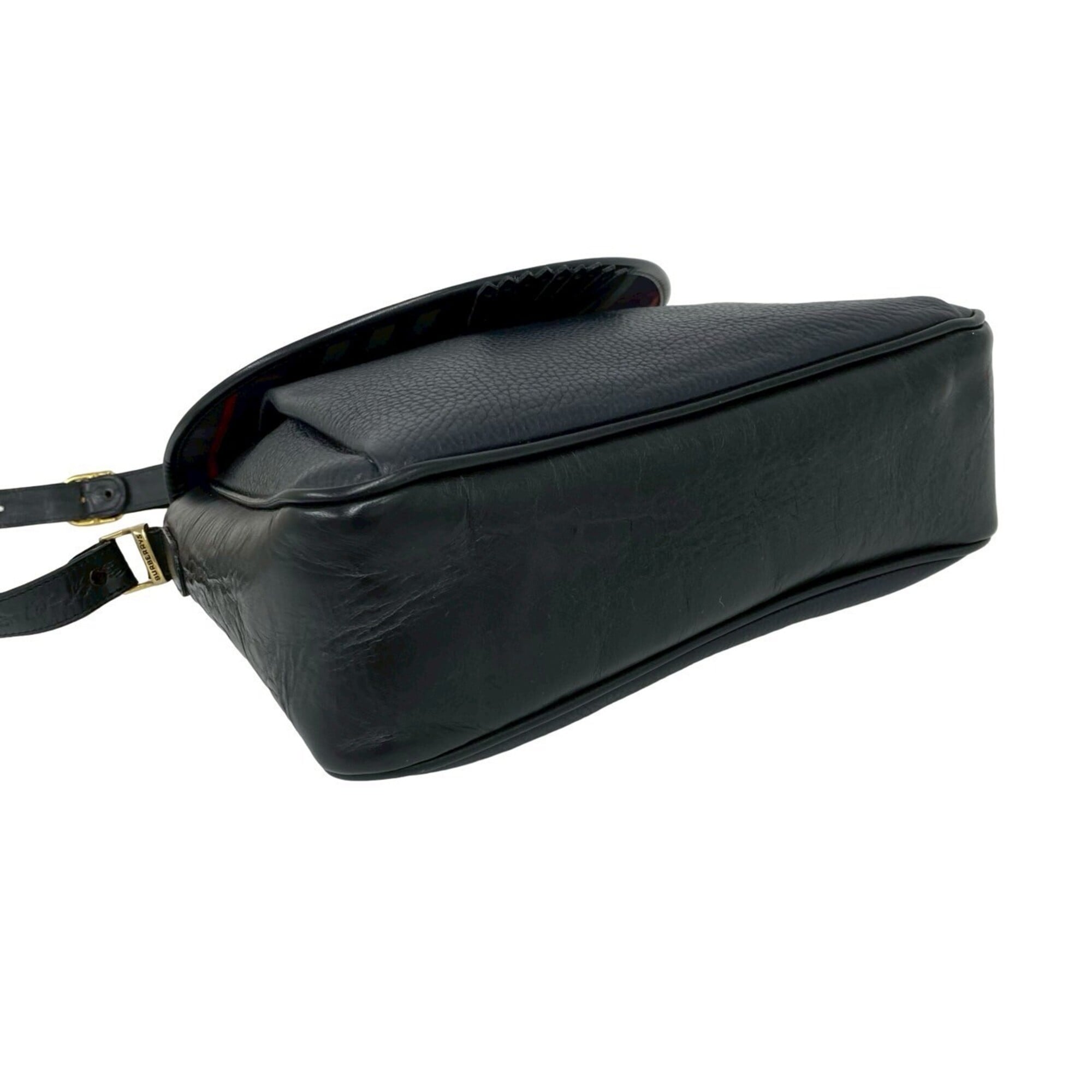 Burberry Black Leather Pochette Shoulder Bag (Pre-Owned)