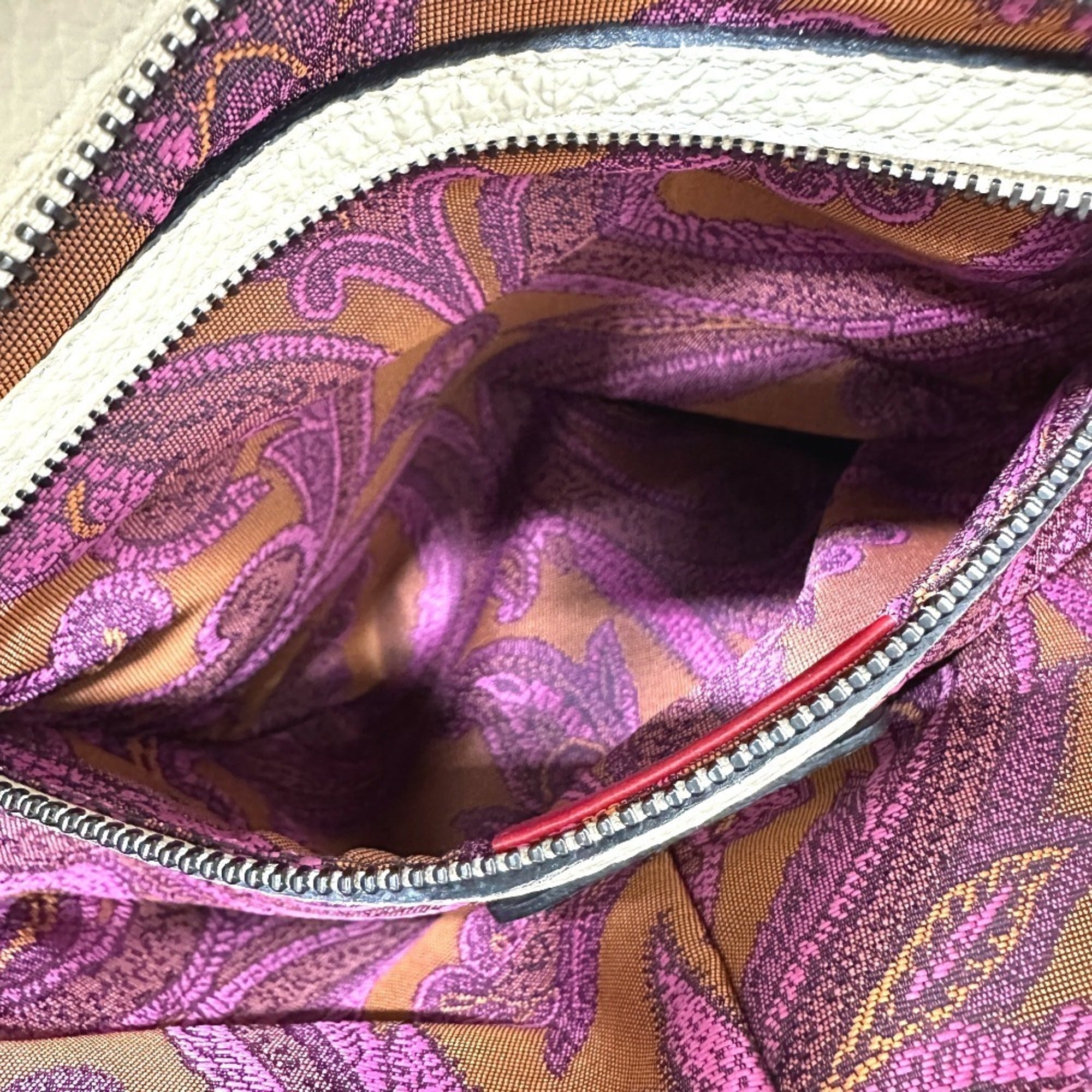 Etro Beige Leather Handbag Shoulder Bag (Pre-Owned)