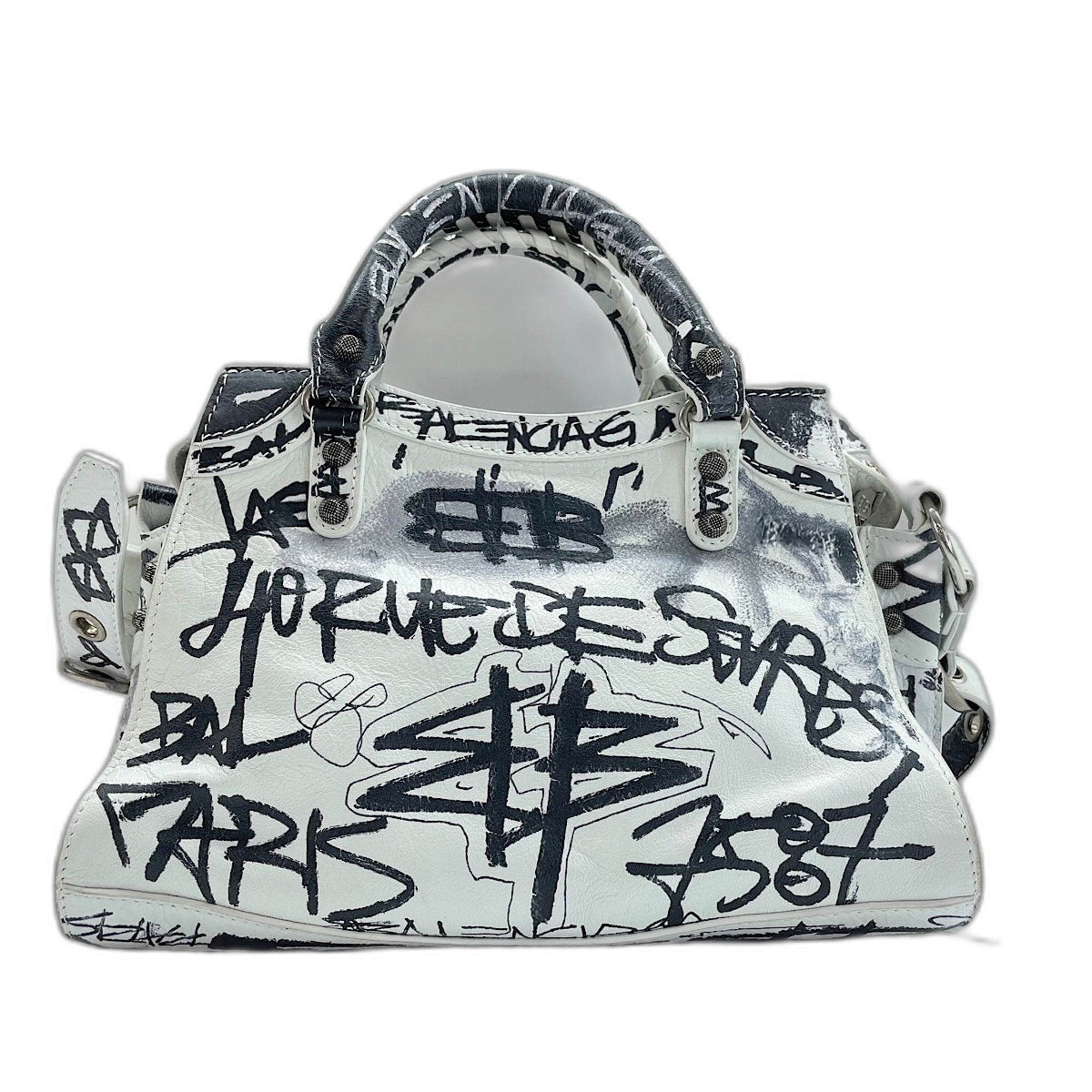 Balenciaga White Leather Handbag (Pre-Owned)