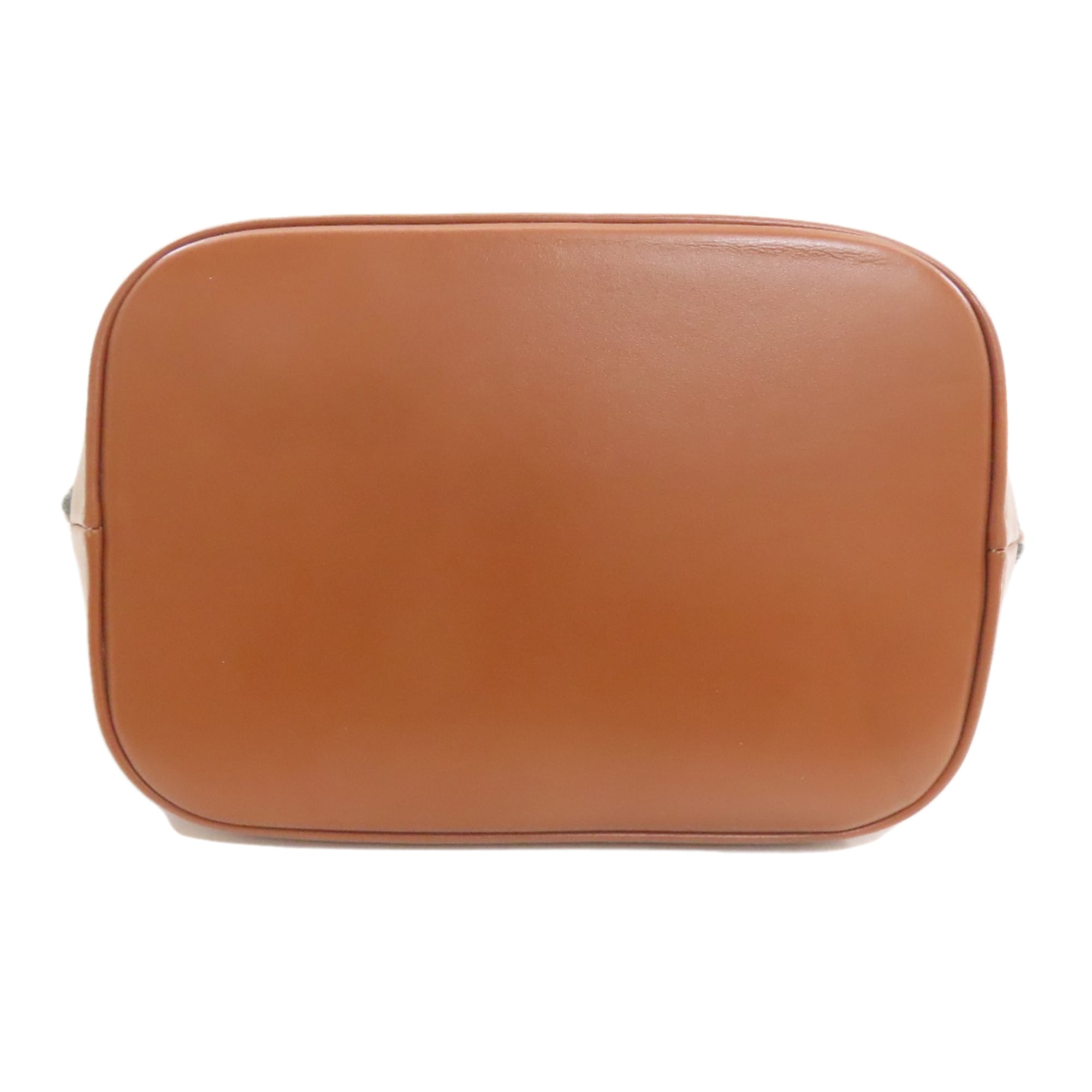 Celine Brown Gray Felt Leather Shoulder Bag (Pre-Owned)