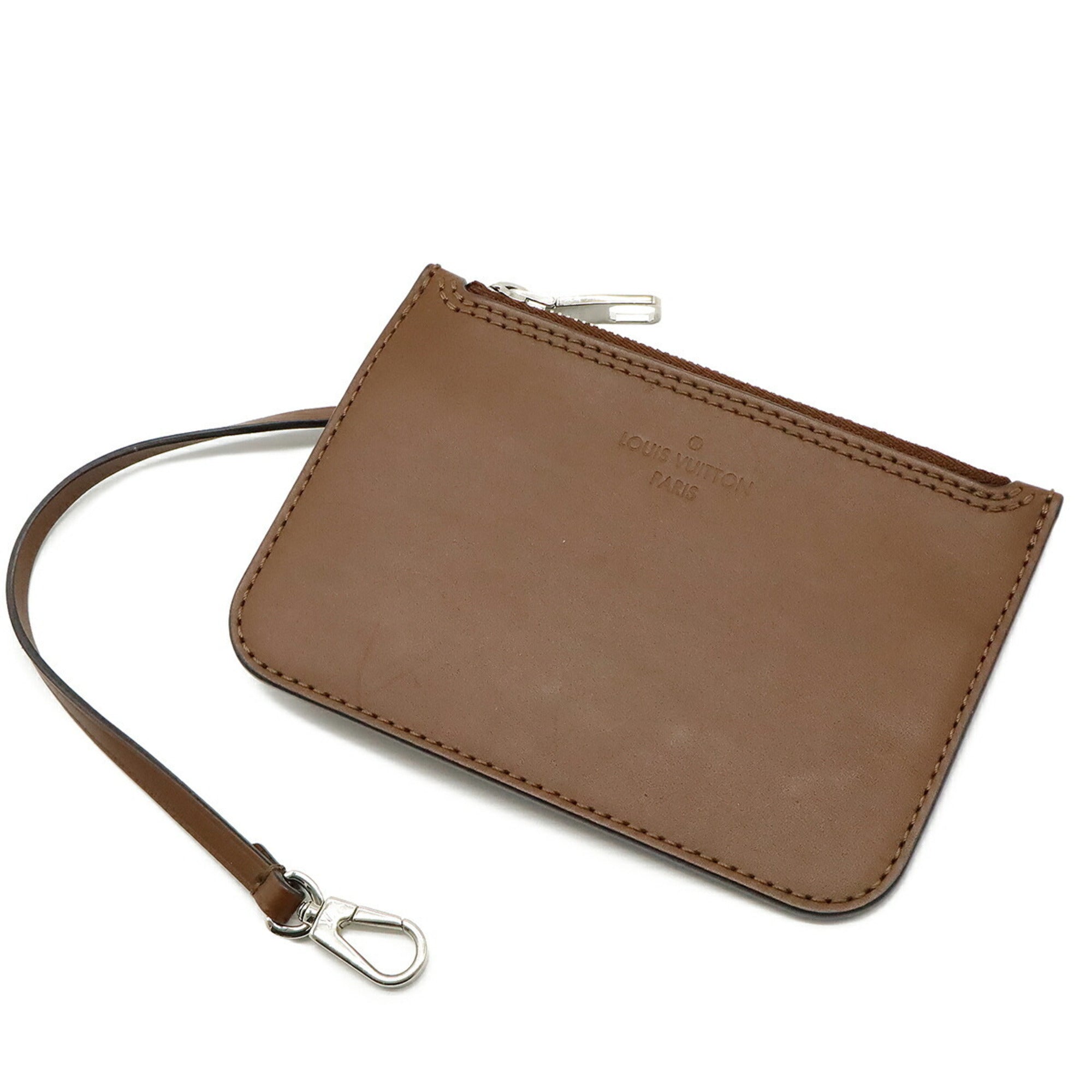 Louis Vuitton Light Beige Mahina Leather Handbag Pouch Shoulder Bag (Pre-Owned)