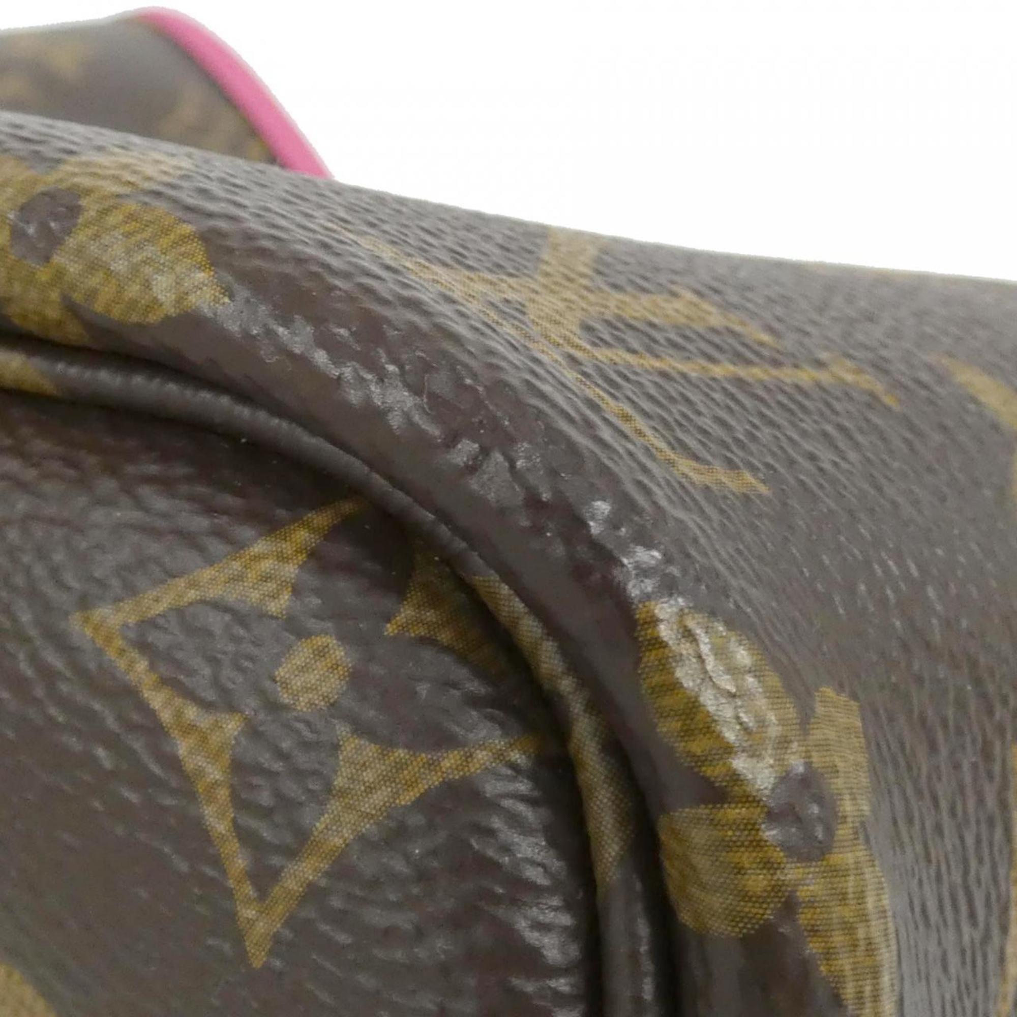 Louis Vuitton Monogram Marron Rose Coated Canvas Leather Handbag (Pre-Owned)
