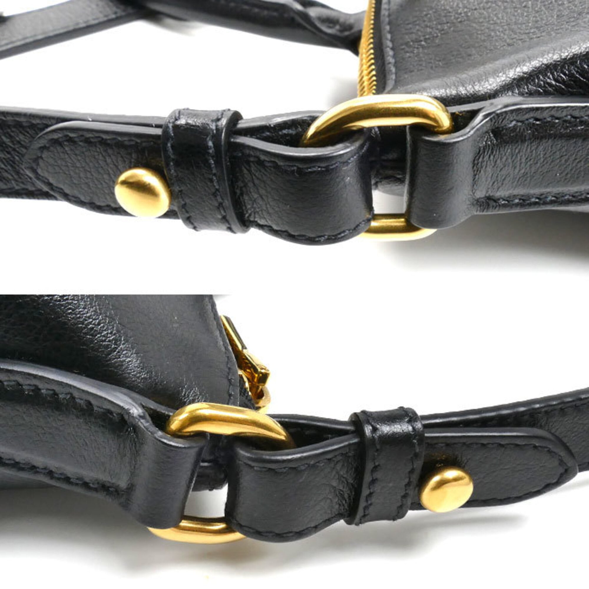 Prada Black Leather Shoulder Bag (Pre-Owned)