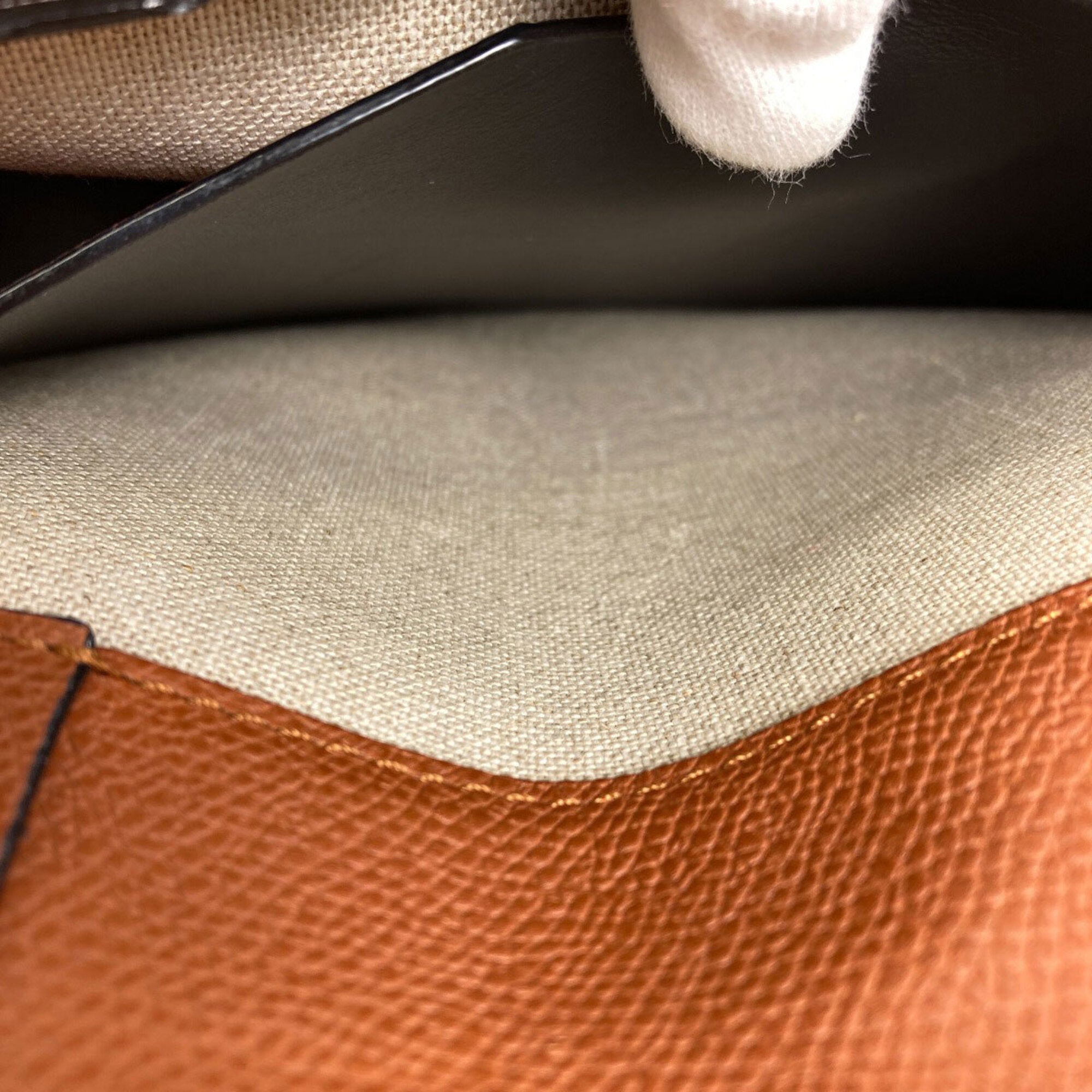 Valextra Brown Canvas Leather Shopping Bag Tote Bag (Pre-Owned)