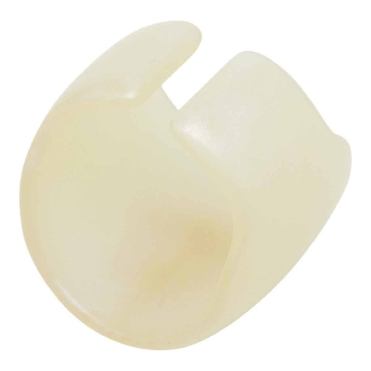 Chanel Ivory Plastic Band Ring (Pre-Owned)