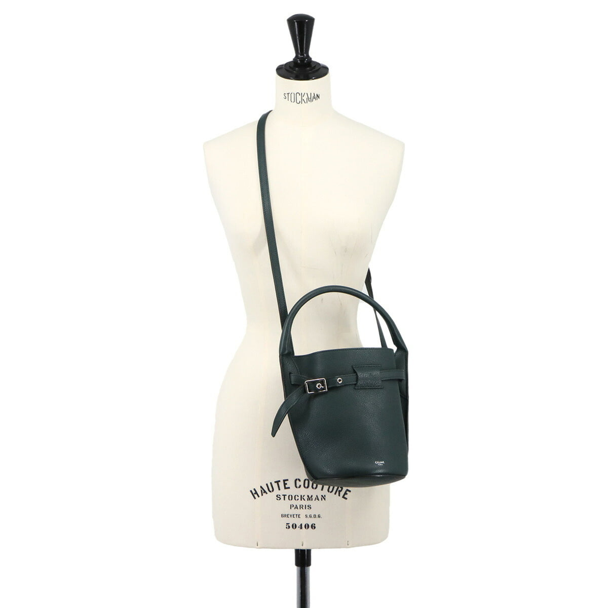Celine Green Leather Handbag (Pre-Owned)