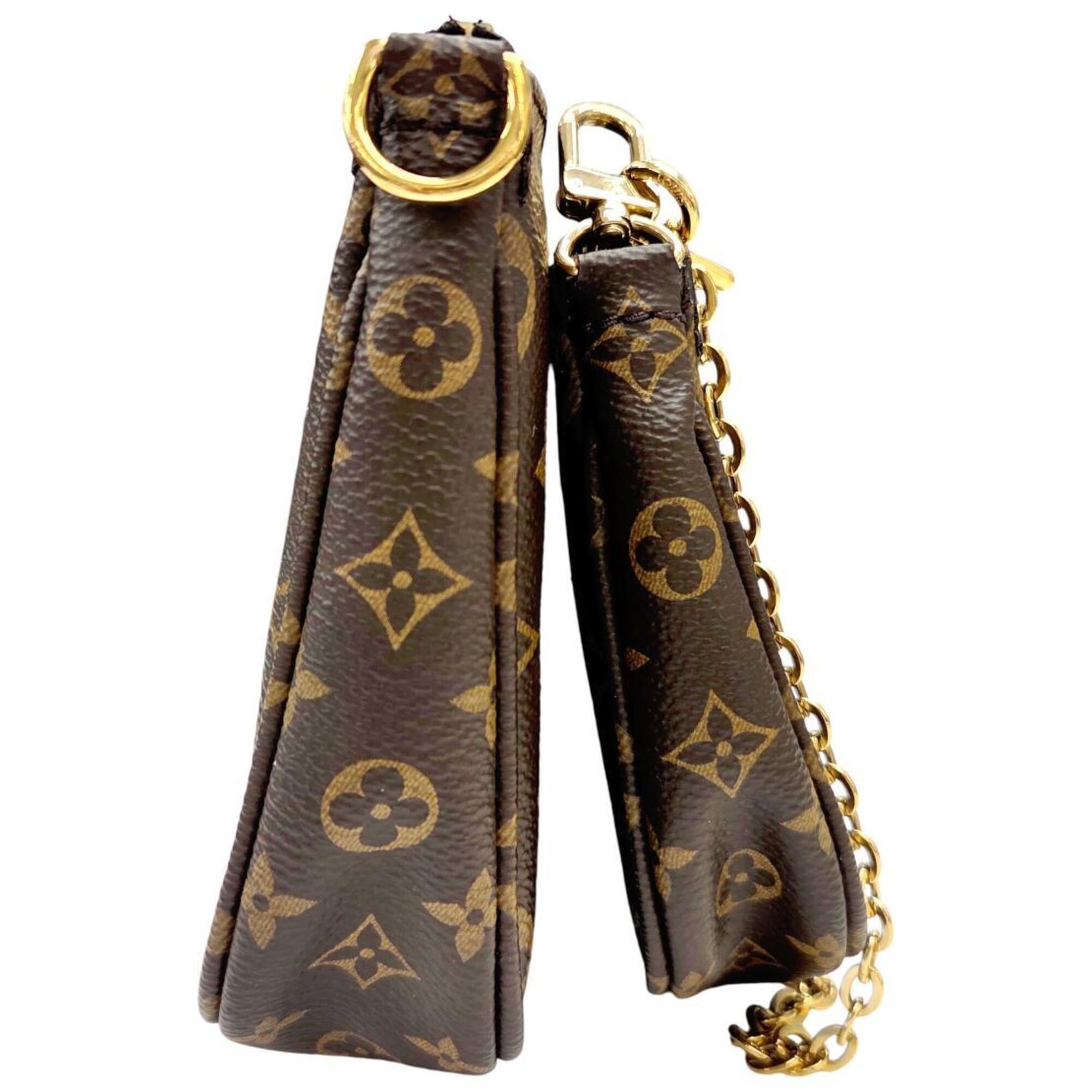 Louis Vuitton Brown Monogram Pochette Pouch Shoulder Bag (Pre-Owned)