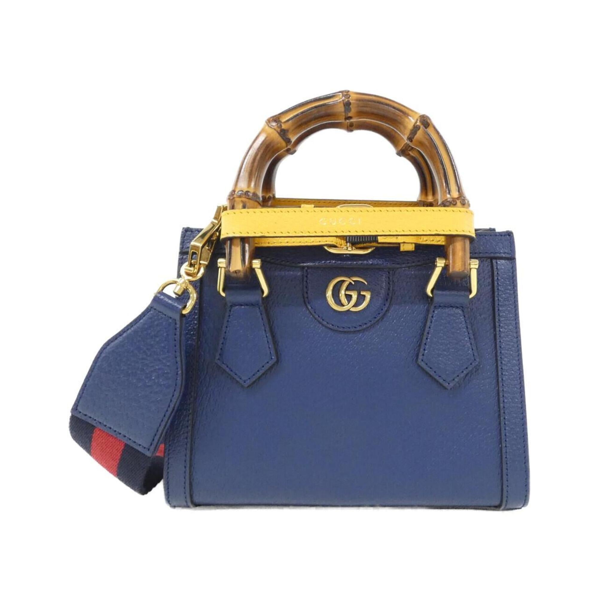 Gucci Royal Blue Leather Handbag (Pre-Owned)