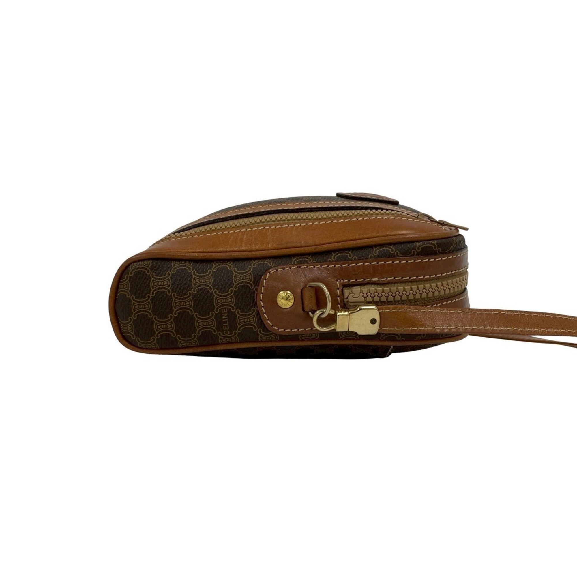 Celine Brown Pvc Leather Pochette Shoulder Bag (Pre-Owned)
