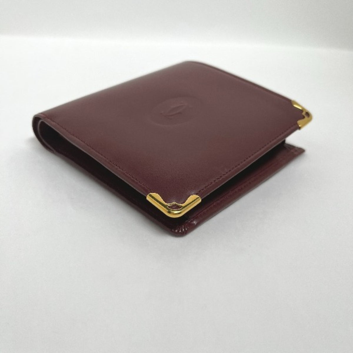 Cartier Wine Red Leather Wallet (Bi-Fold) (Pre-Owned)