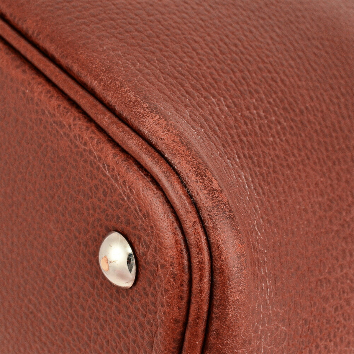 Hermes Rouge H Courchevel Leather Handbag (Pre-Owned)