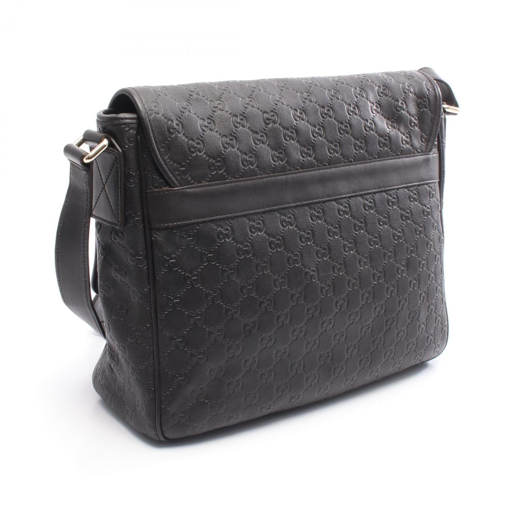 Gucci Black Leather Handbag Shoulder Bag (Pre-Owned)