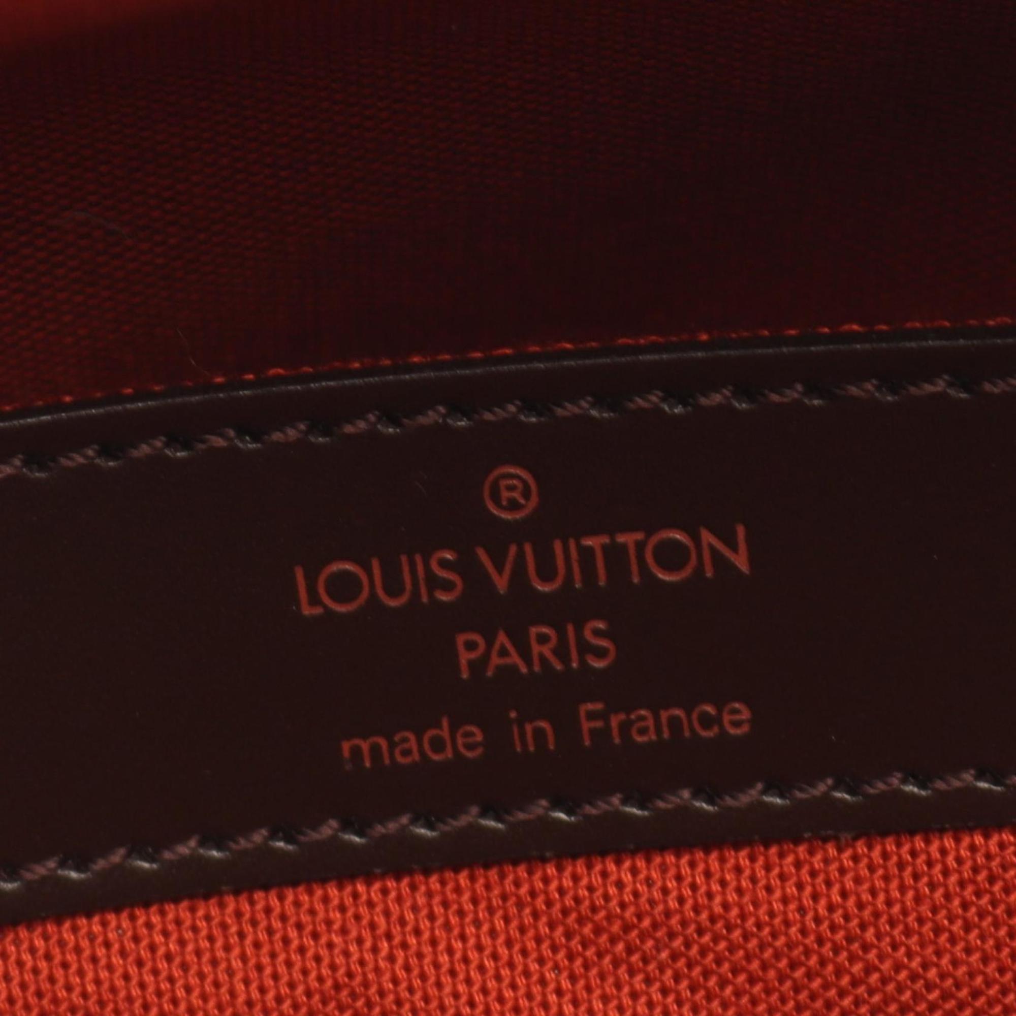 Louis Vuitton Damier Brown Ebene Coated Canvas Leather Shoulder Bag (Pre-Owned)