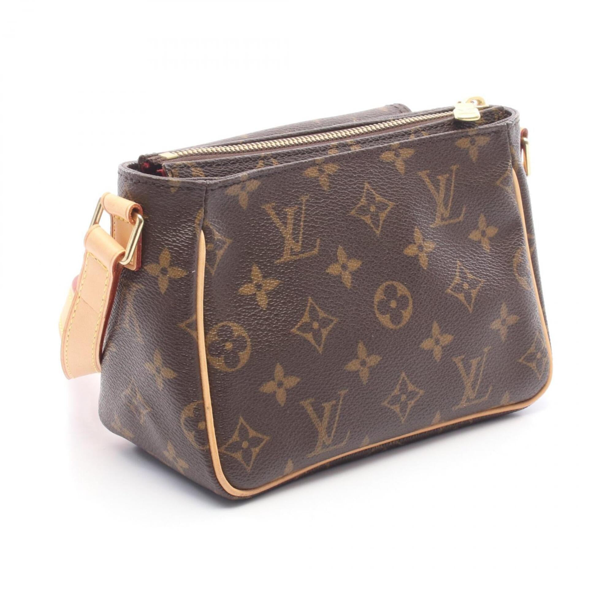 Louis Vuitton Brown Monogram Coated Canvas Leather Handbag Shoulder Bag (Pre-Owned)