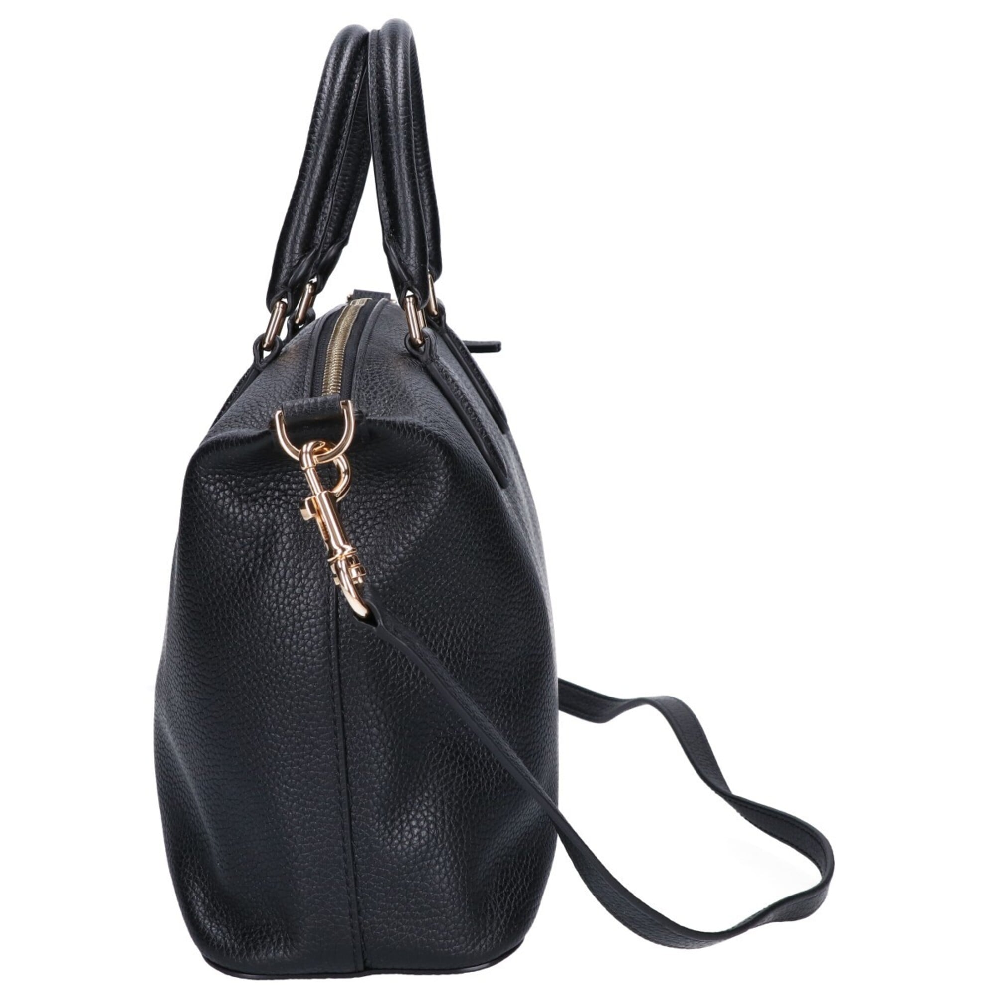 Tory Burch Black Gold Leather Handbag (Pre-Owned)