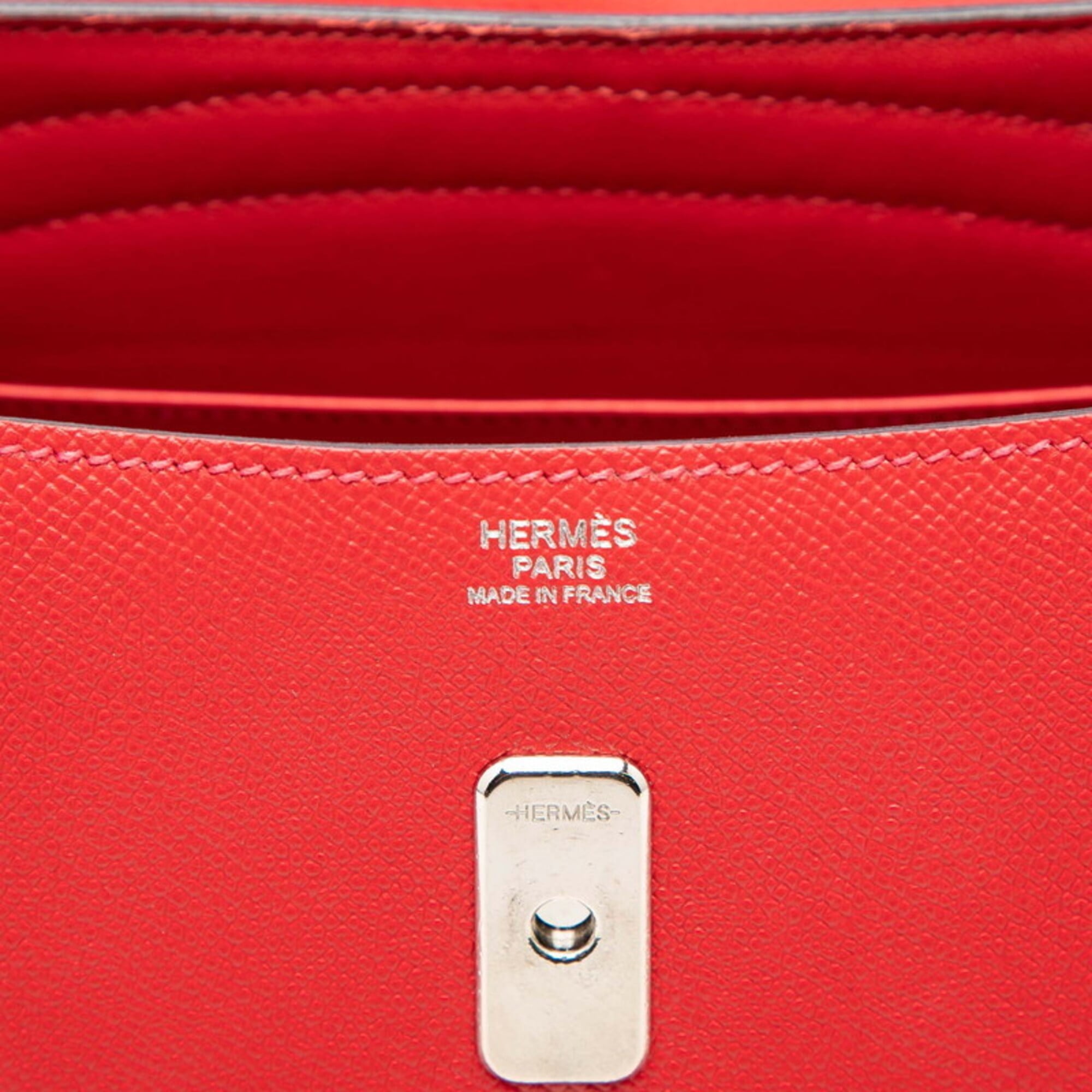 Hermes Red Color Swift Leather Epsom Leather Shoulder Bag (Pre-Owned)