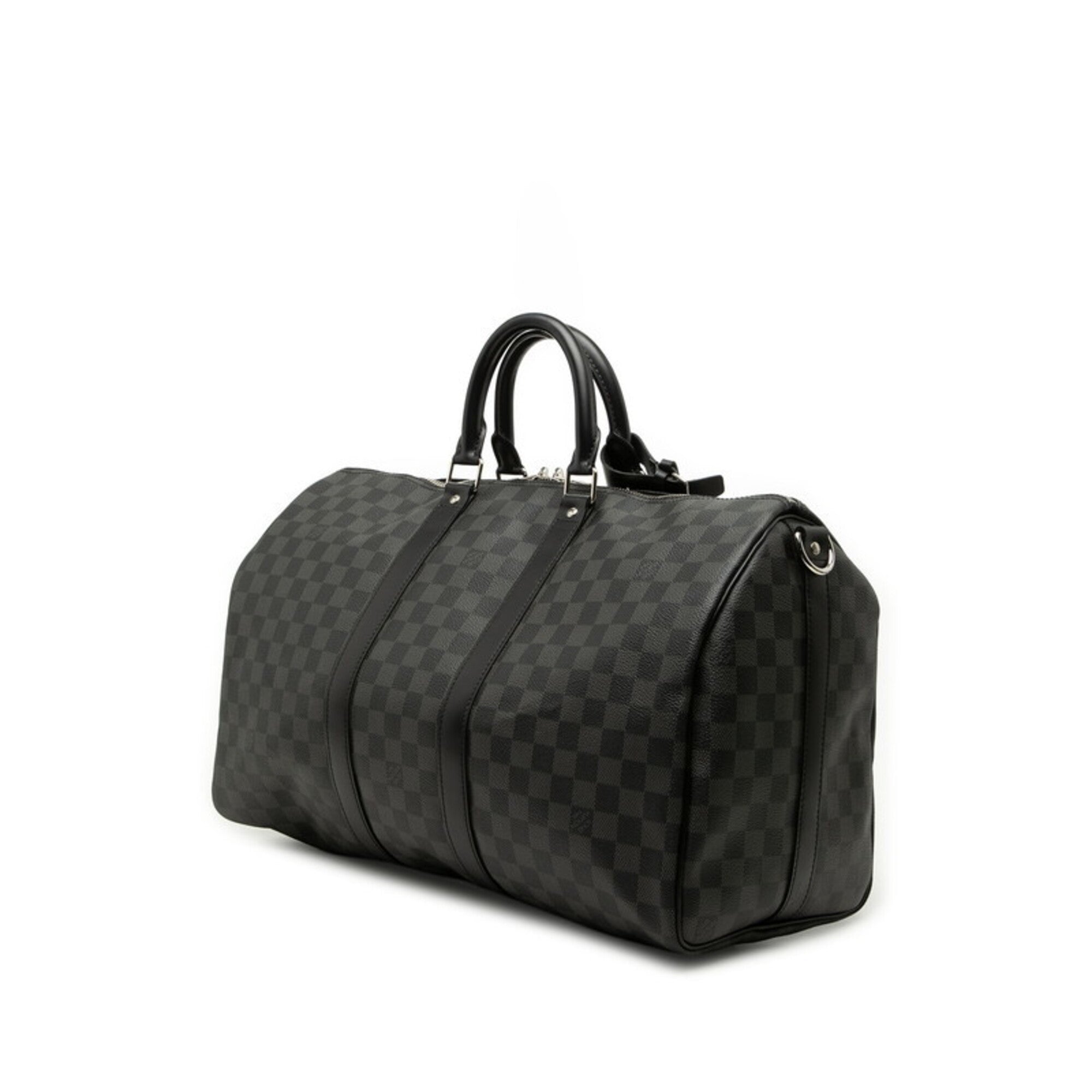 Louis Vuitton Damier Graphite Black Pvc Leather Boston Bag Handbag (Pre-Owned)