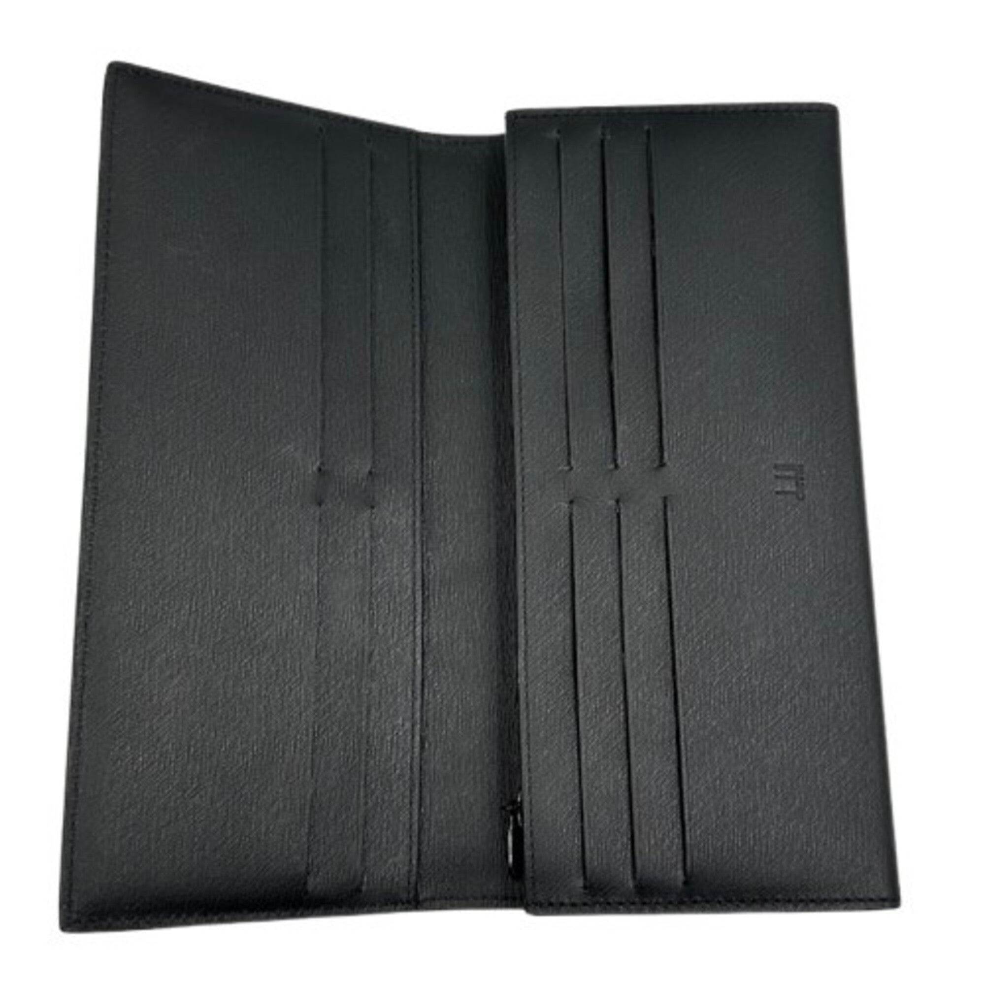 Dunhill Black Leather Long Wallet (Bi-Fold) (Pre-Owned)