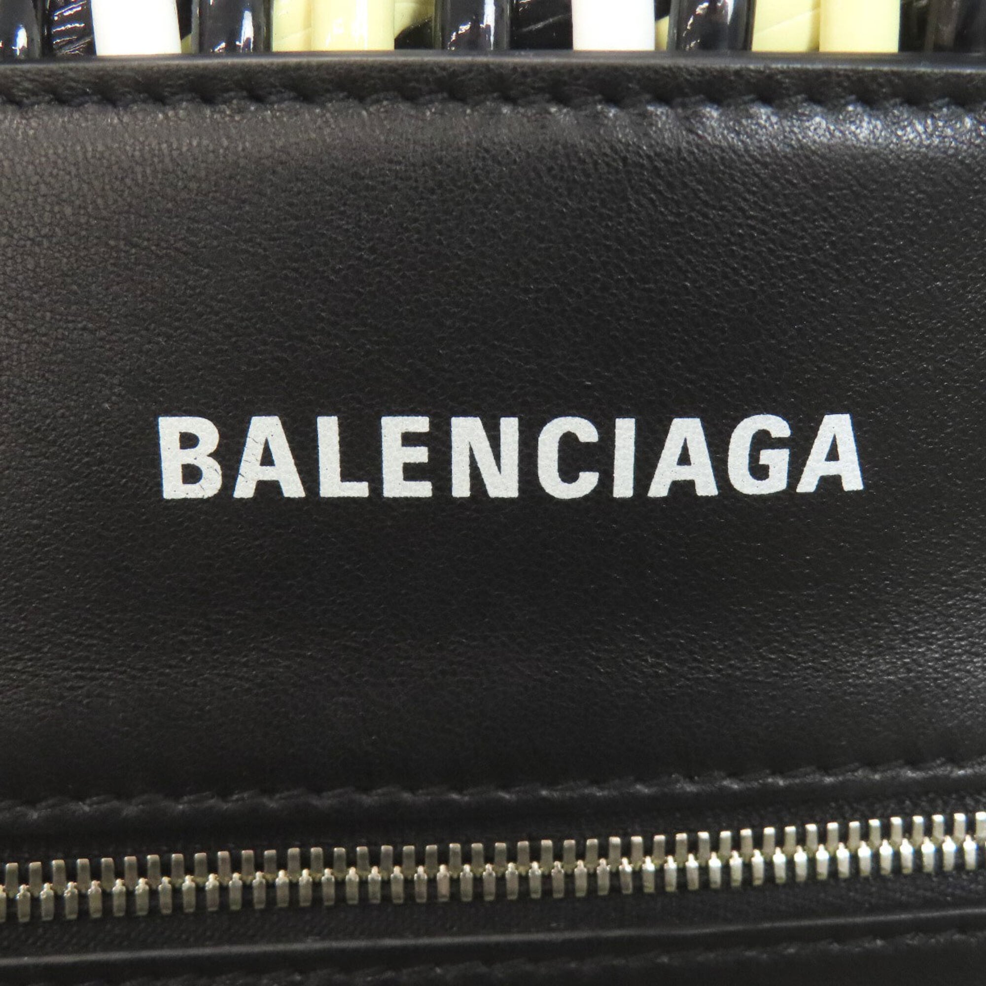 Balenciaga Black Yellow Leather Handbag (Pre-Owned)