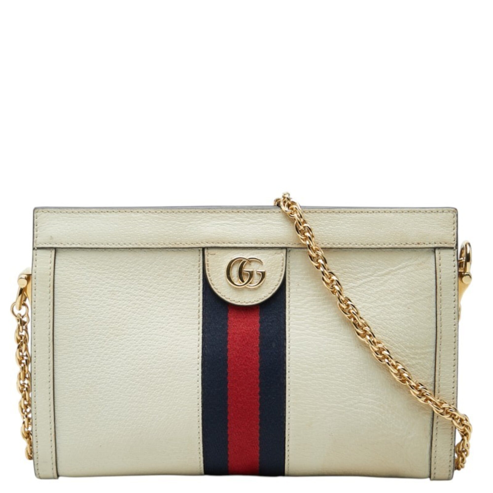 Gucci Ivory Leather Shoulder Bag (Pre-Owned)