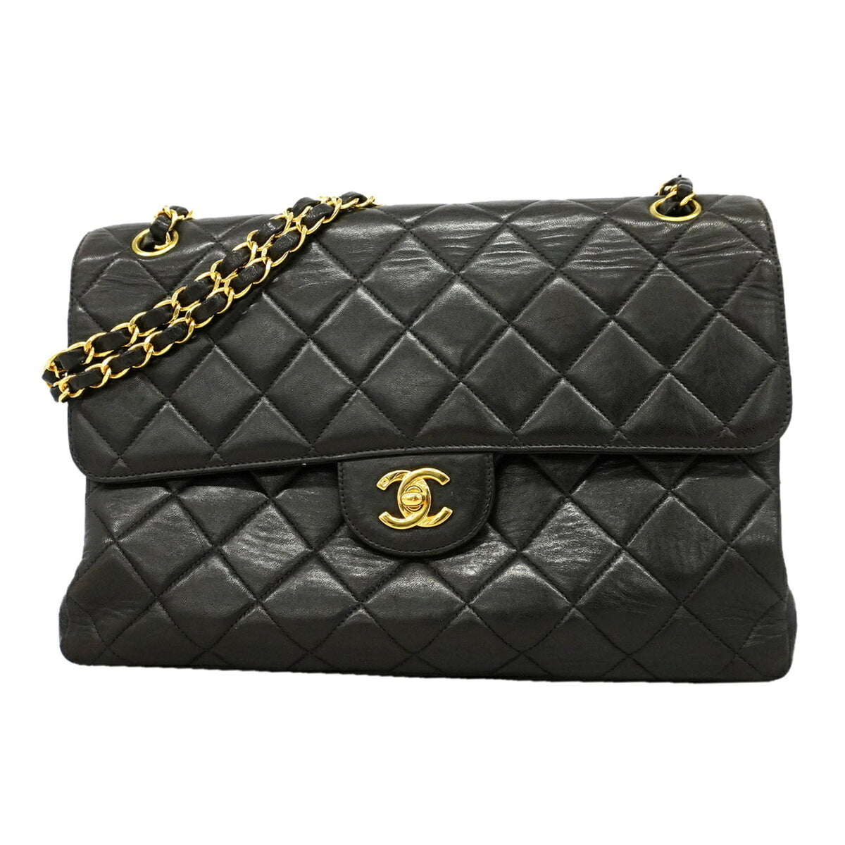 Chanel Black Leather Shoulder Bag (Pre-Owned)