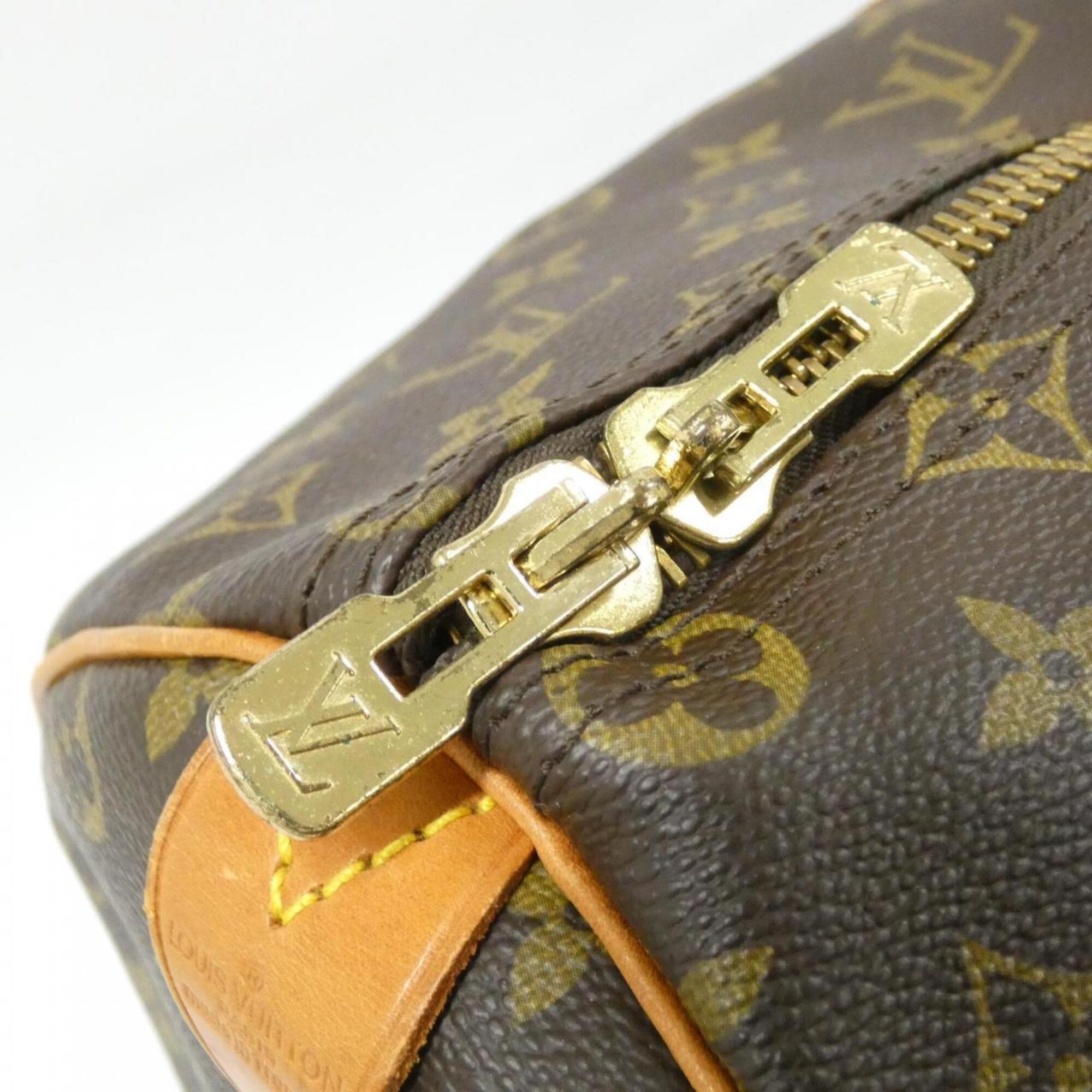 Louis Vuitton Monogram Marron Coated Canvas Boston Bag (Pre-Owned)