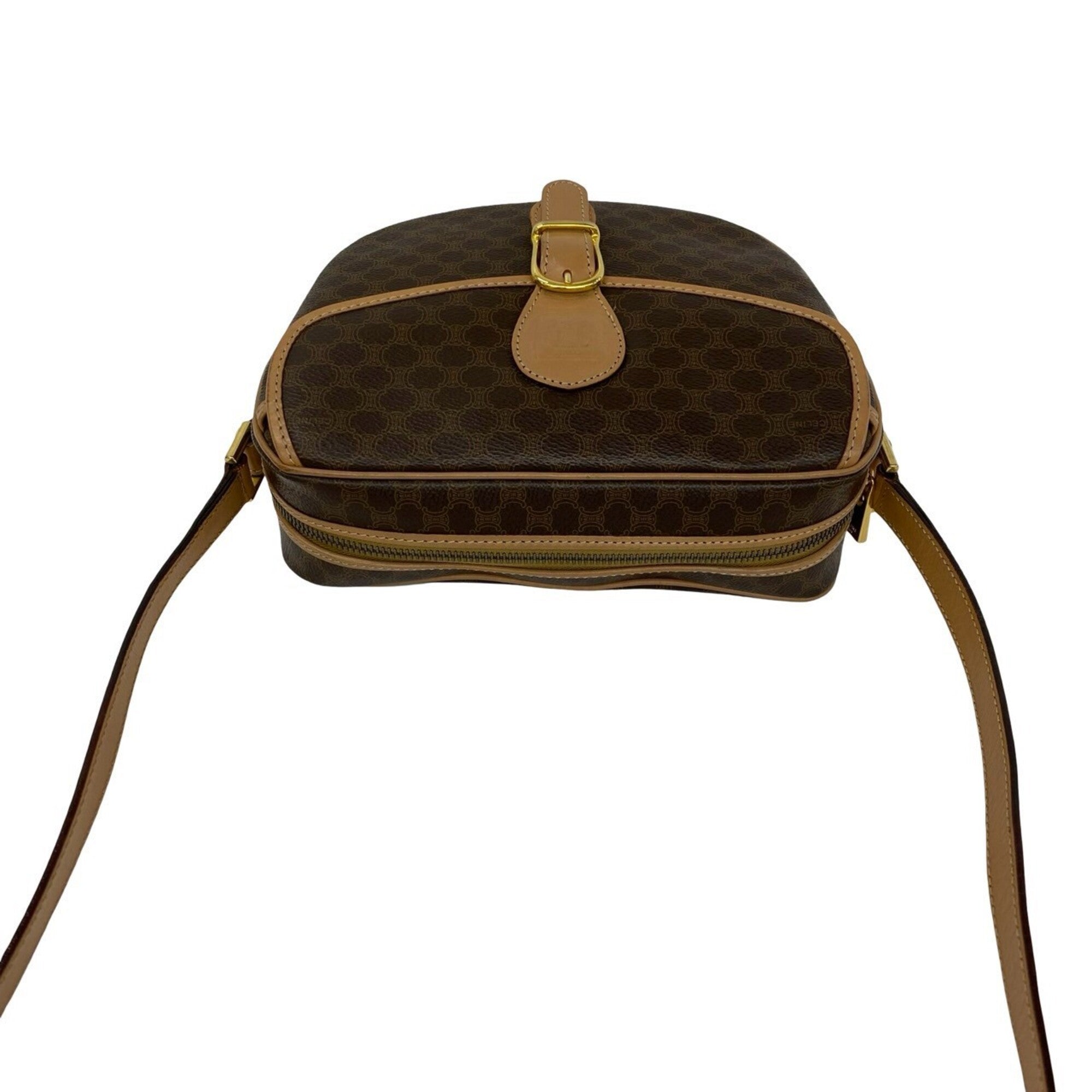 Celine Brown Leather Pvc Pochette Shoulder Bag (Pre-Owned)