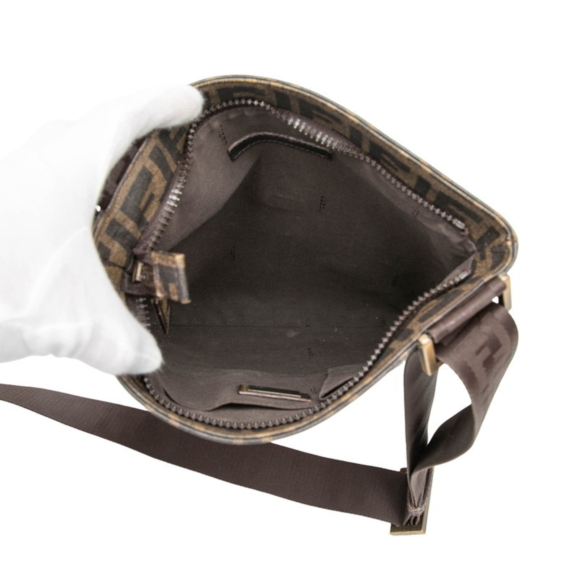 Fendi Black Brown Pvc Shoulder Bag (Pre-Owned)