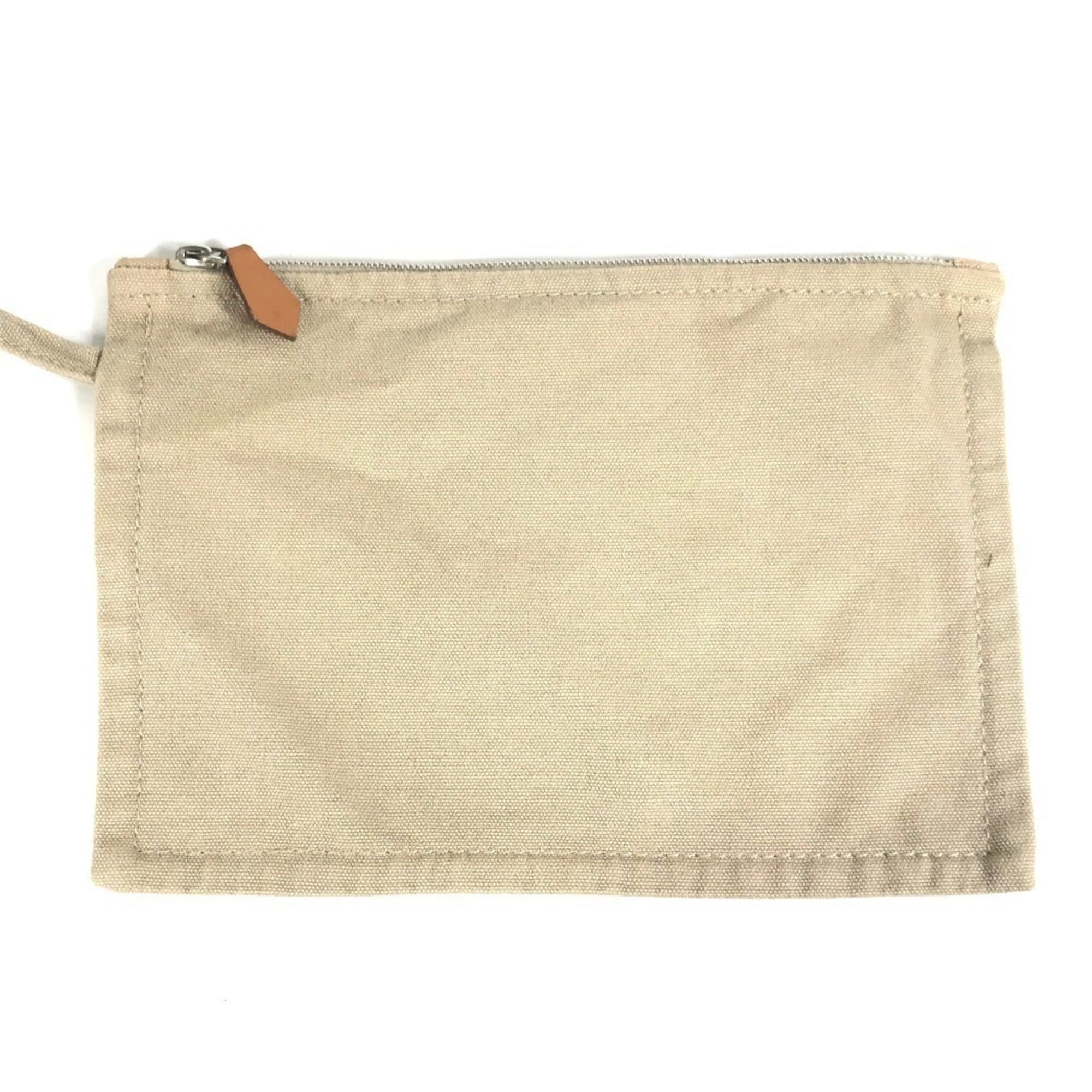 Hermes Beige Handbag Pouch Tote Bag (Pre-Owned)