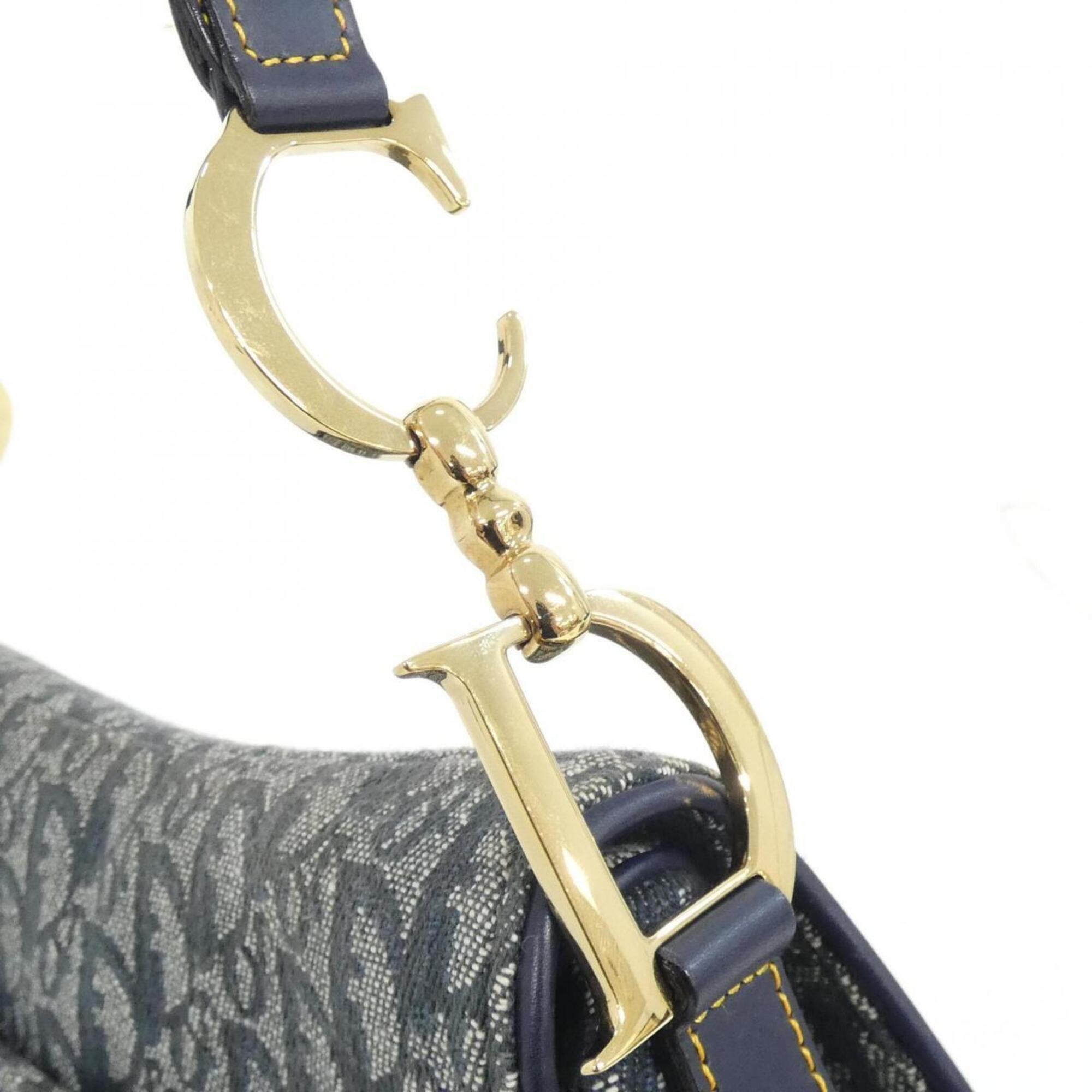Christian Dior Blue Canvas Shoulder Bag (Pre-Owned)