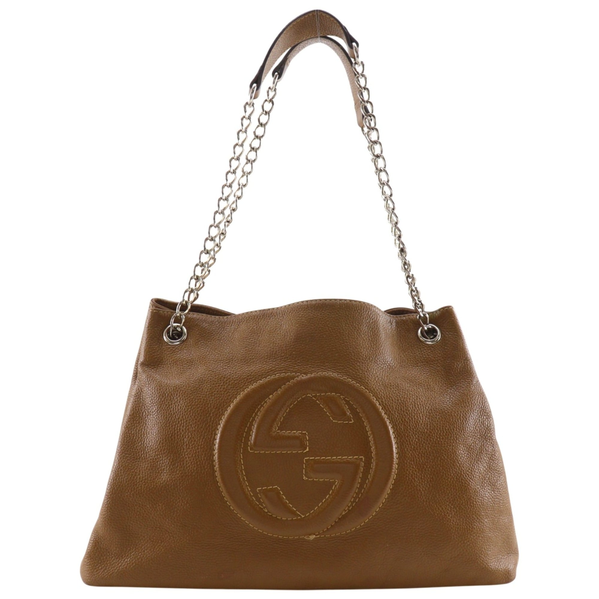 Gucci Brown Leather Tote Bag (Pre-Owned)
