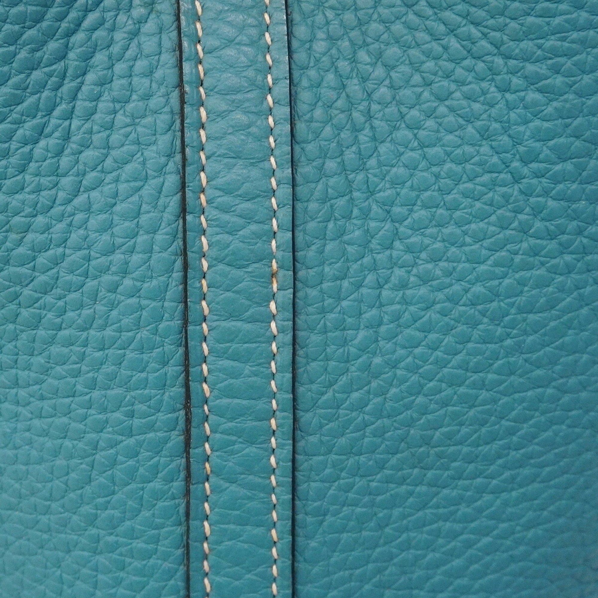 Hermes Blue Jean Taurillon Clemence Leather Handbag (Pre-Owned)