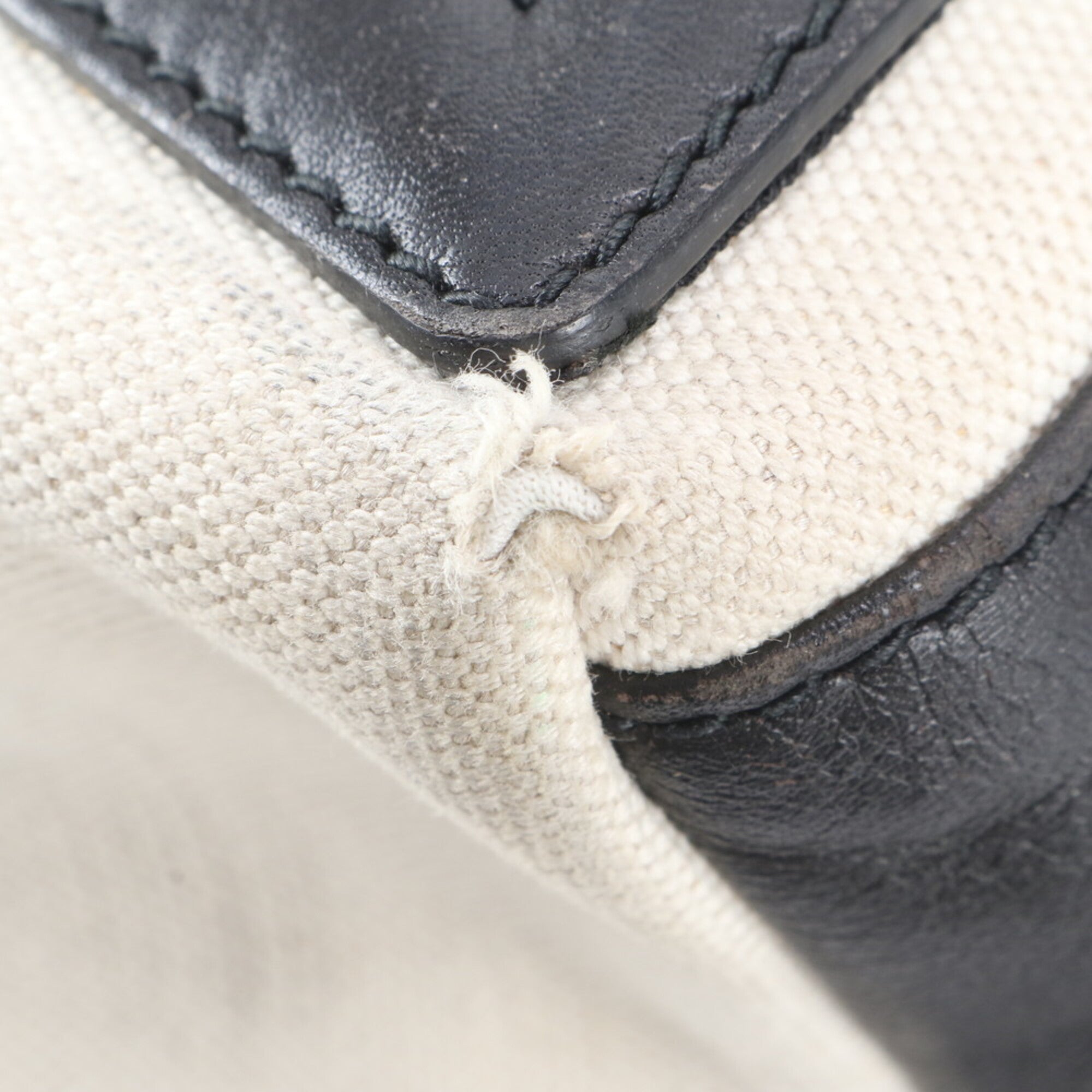 Balenciaga Ivory Leather Canvas Handbag Shoulder Bag Tote Bag (Pre-Owned)