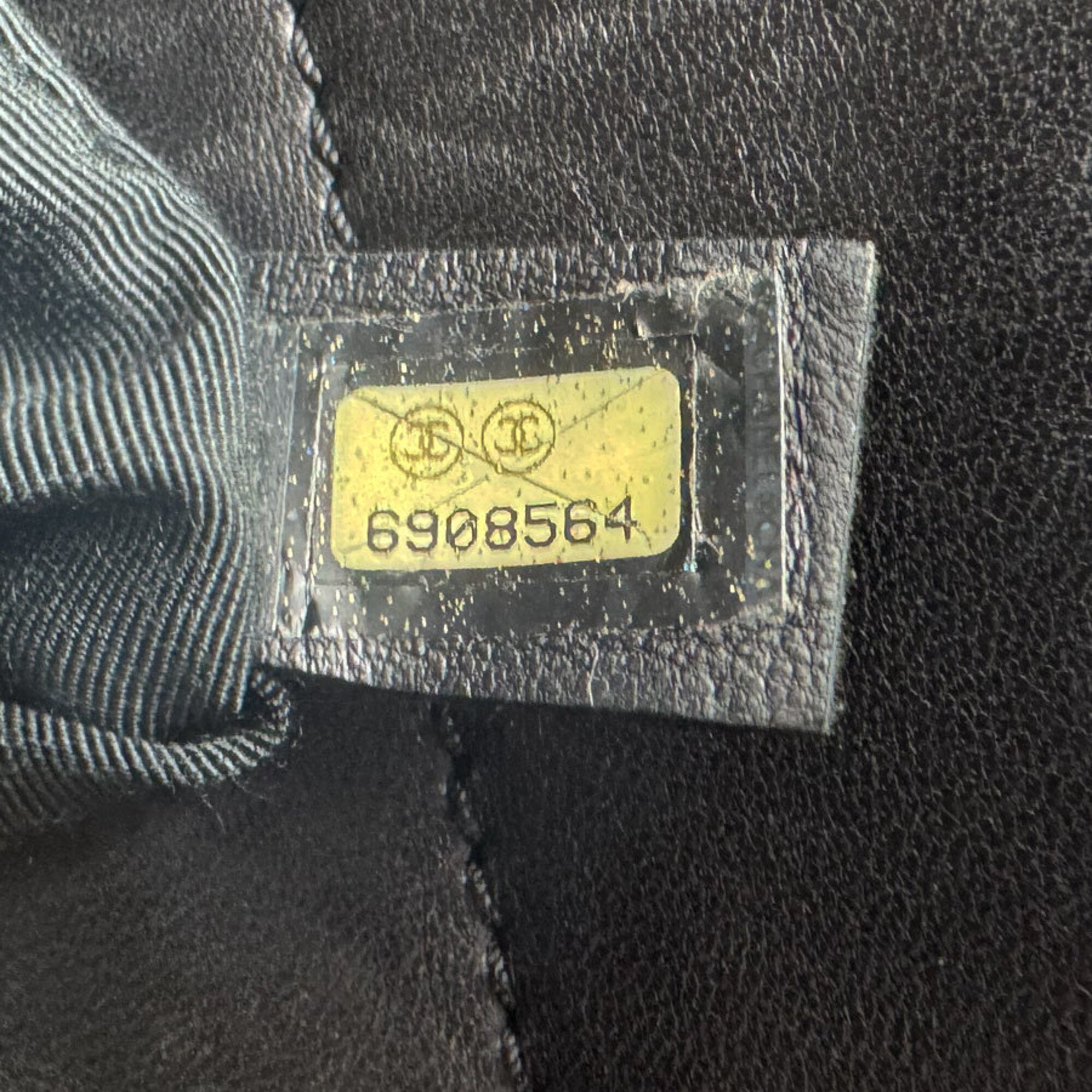 Chanel Black Leather Shoulder Bag Tote Bag (Pre-Owned)