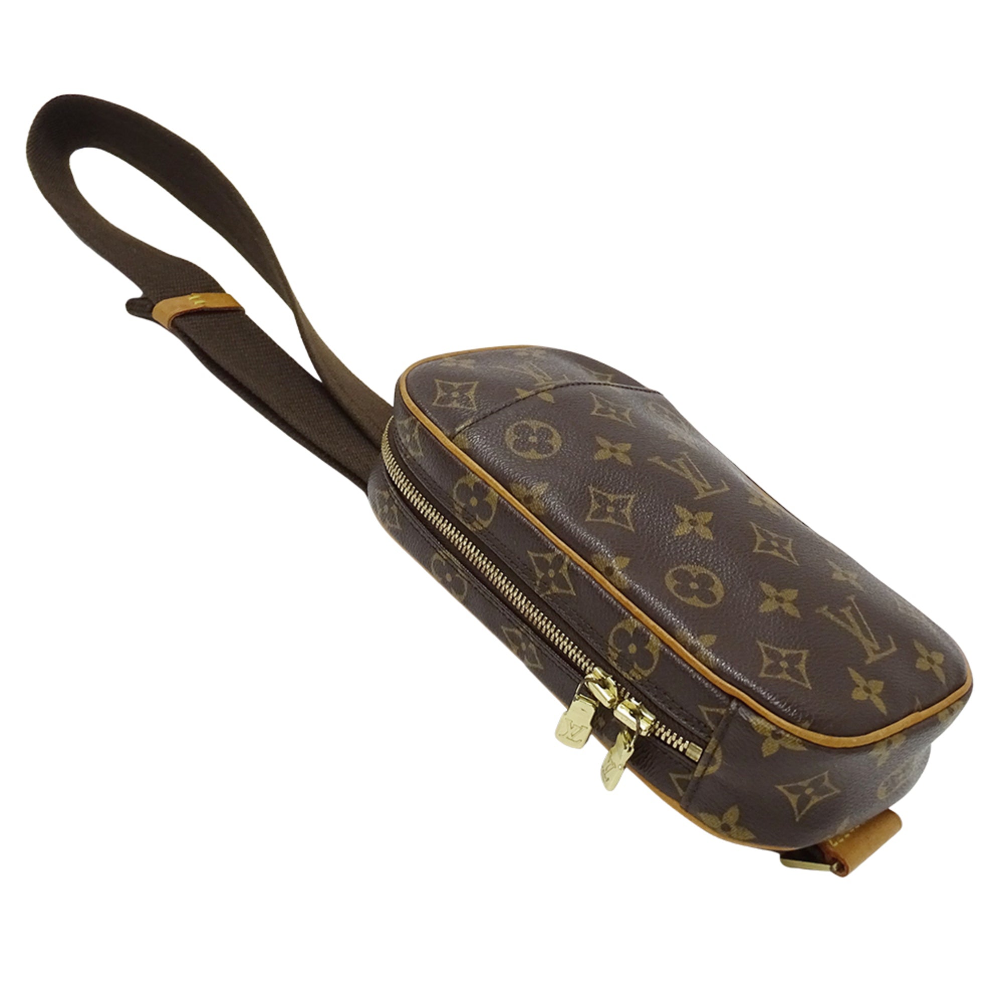 Louis Vuitton Brown Monogram Canvas Handbag Pochette Shoulder Bag Sling Bag (Pre-Owned)