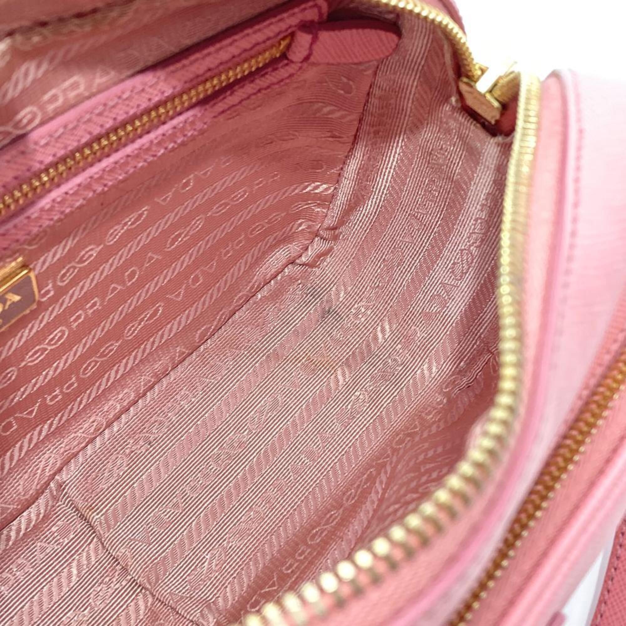 Prada Pink Leather Shoulder Bag (Pre-Owned)