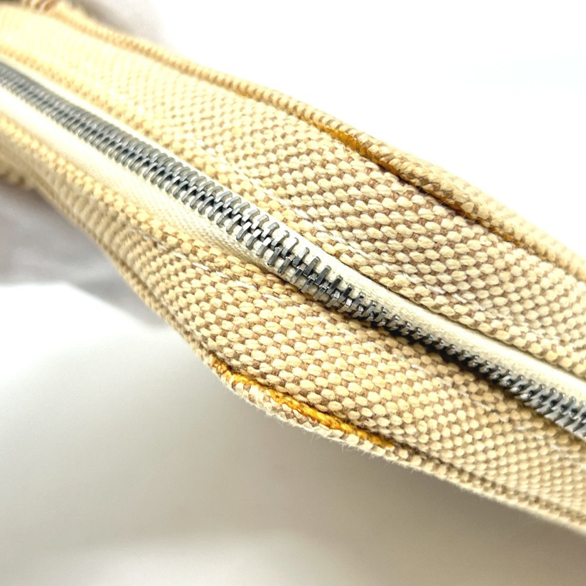 Hermes Beige Brown Yellow Toile H Pouch (Pre-Owned)