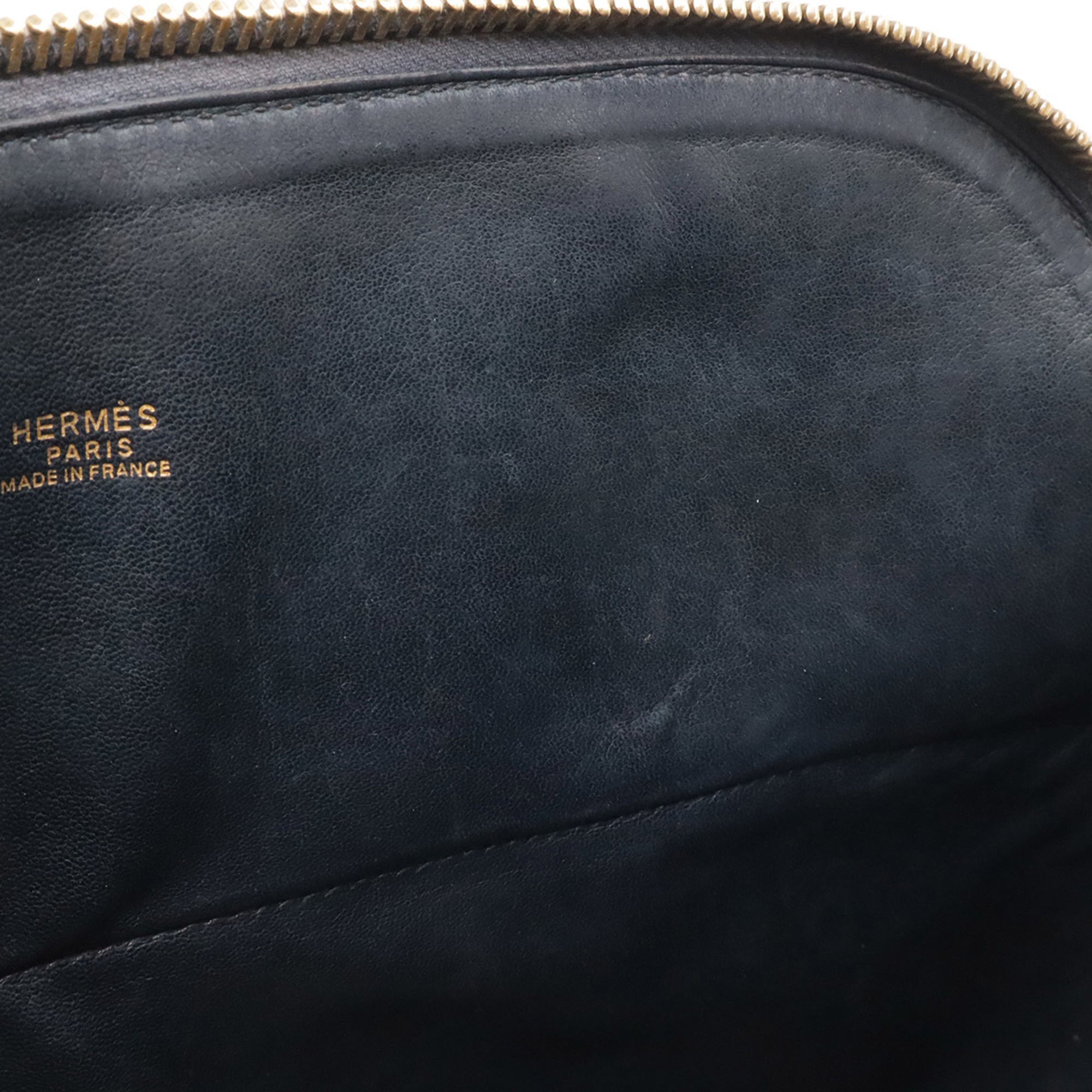 Hermes Bolide Black Fjord Leather Handbag Shoulder Bag (Pre-Owned)