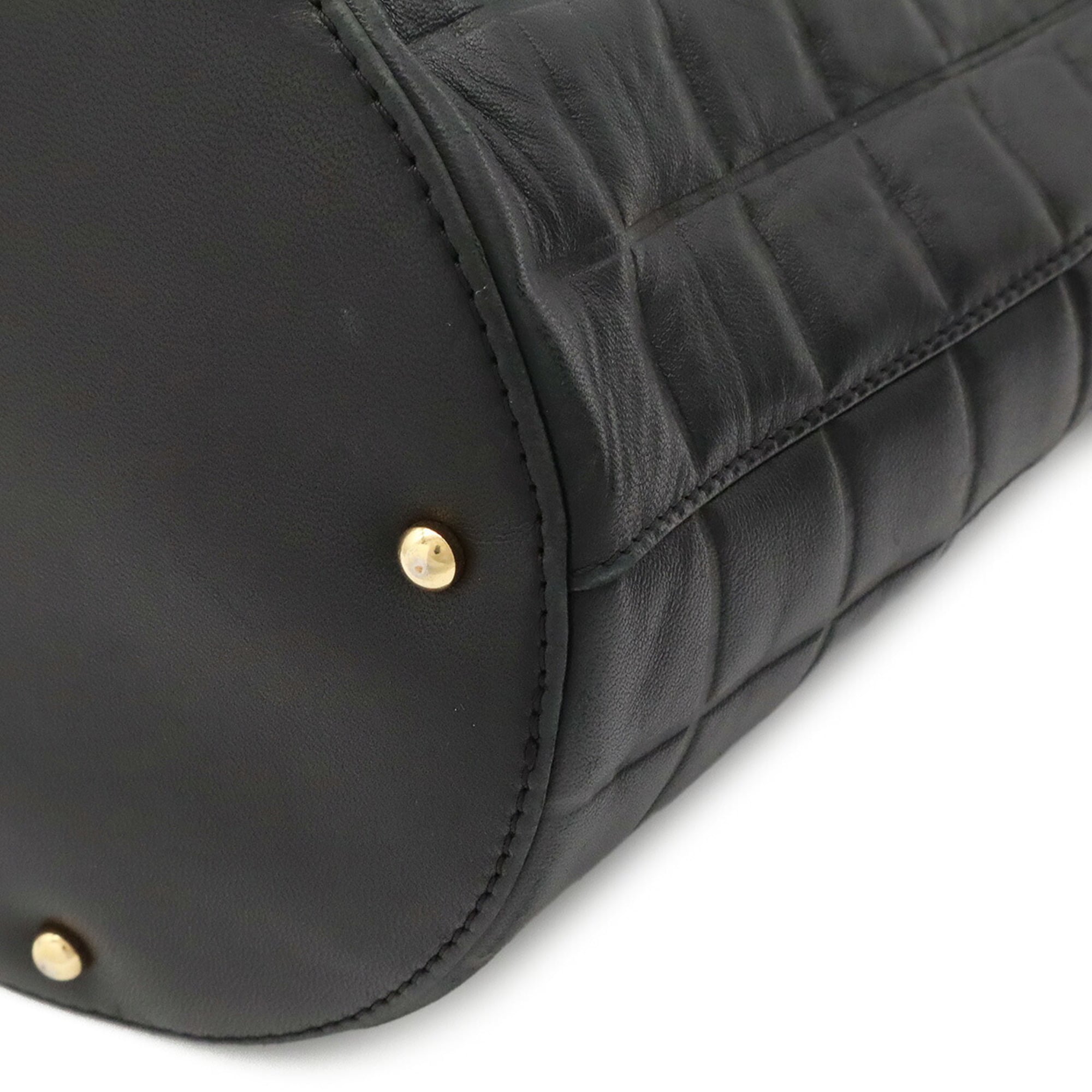 Chanel Chocolate Bar Black Leather Shoulder Bag (Pre-Owned)
