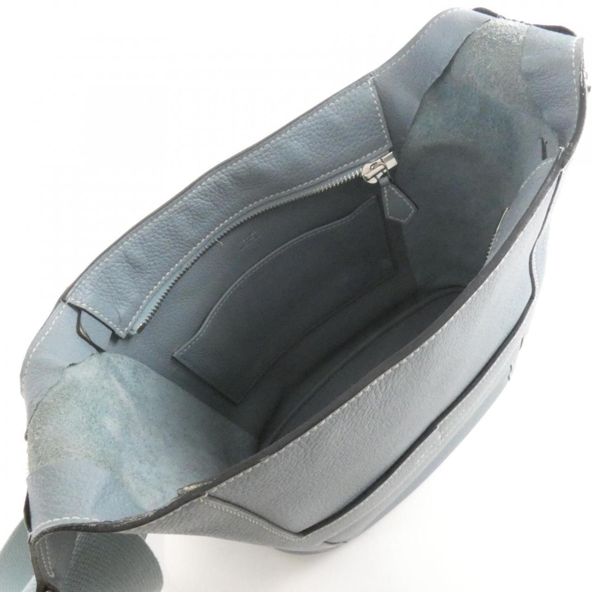 Hermes Ciel Gray Taurillon Clemence Leather Shoulder Bag (Pre-Owned)