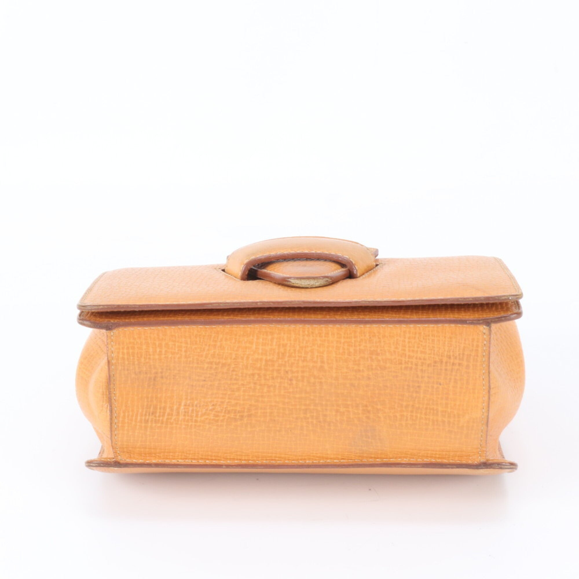 Loewe Barcelona Orange Leather Handbag Tote Bag (Pre-Owned)