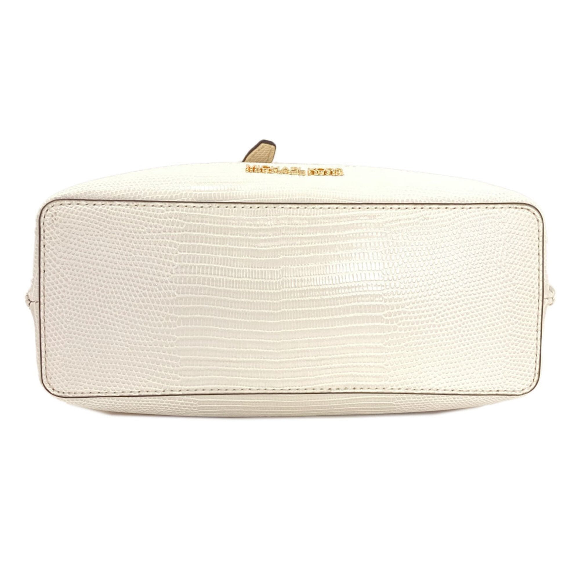 Michael Kors Beige Leather Straw Handbag (Pre-Owned)