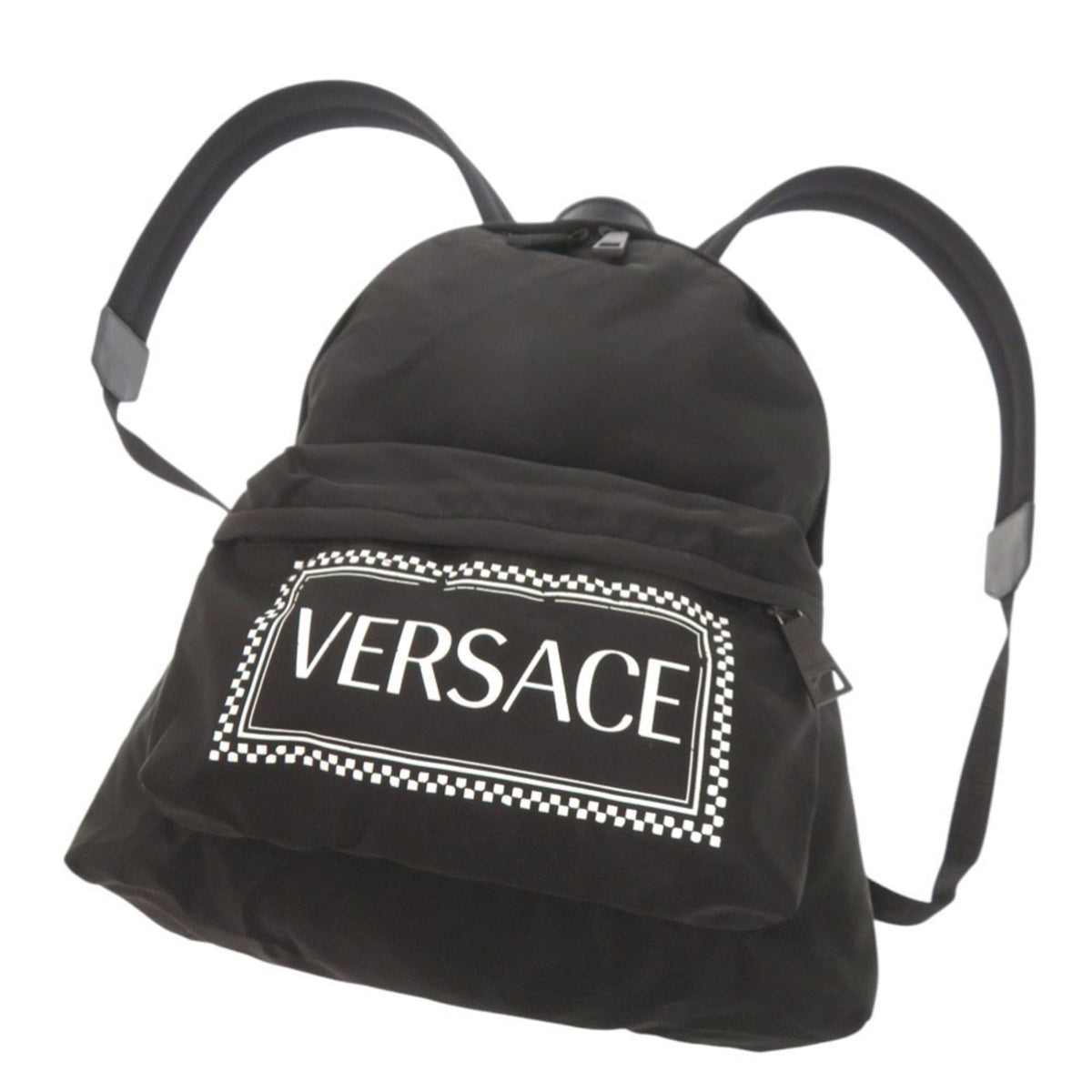 Versace Black Nylon Backpack (Pre-Owned)