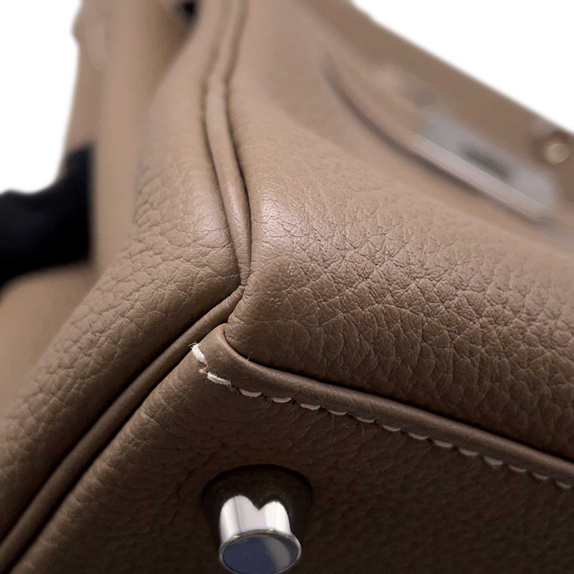 Hermes Kelly Etoupe Gray Togo Leather Handbag (Pre-Owned)