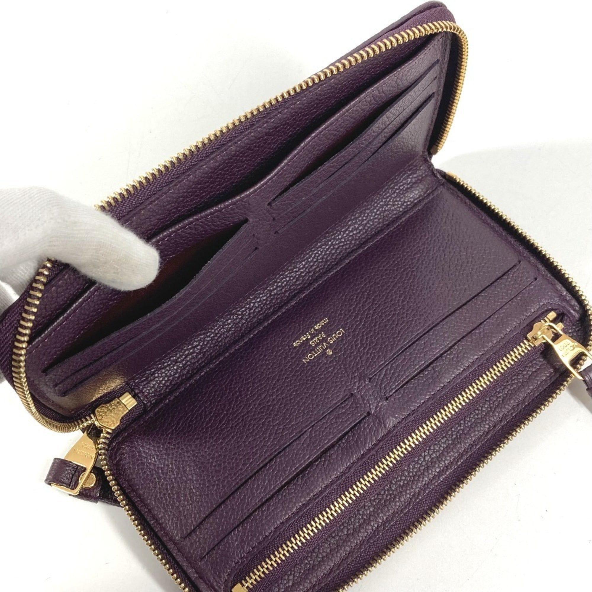 Louis Vuitton Monogram Empreinte Orb Purple Monogram Empreinte Long Wallet (Bi-Fold) (Pre-Owned)